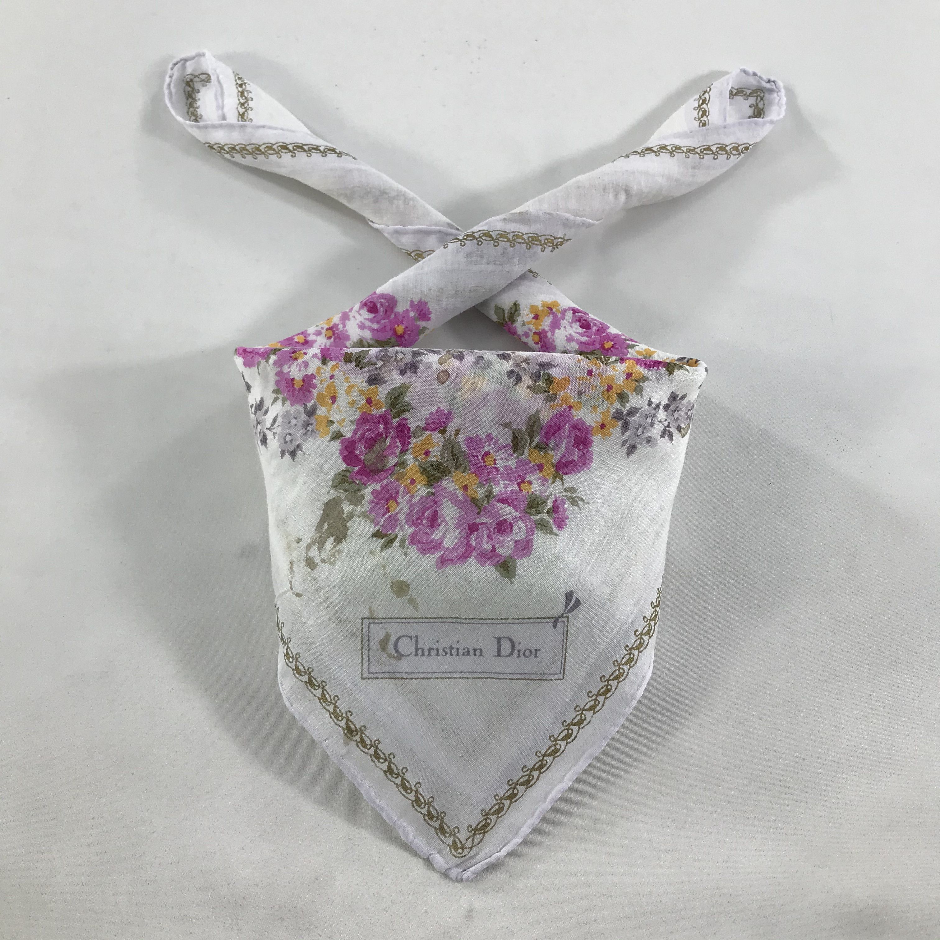 Vintage Christian Dior Bandana / Handkerchief / Neckerchief - S1709 Size ONE SIZE - 6 Thumbnail