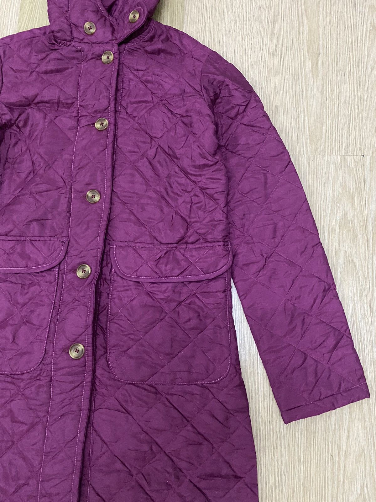 Japanese Brand Beaver england quilted long coat jacket Size S / US 4 / IT 40 - 2 Thumbnail
