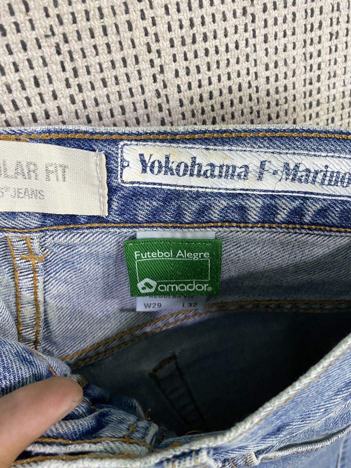 Levi's Levis regular fit 505 x yokohama f.marinos denim pant Size US 28 / EU 44 - 6 Thumbnail