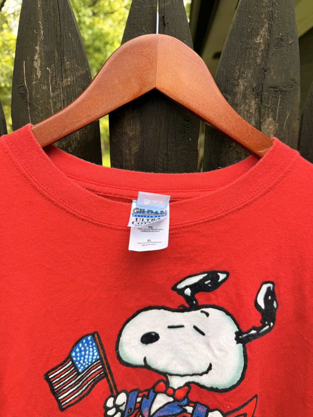 Peanuts VTG Peanuts Snoopy & Woodstock Patriot USA tee Size XL Size US XL / EU 56 / 4 - 5 Thumbnail