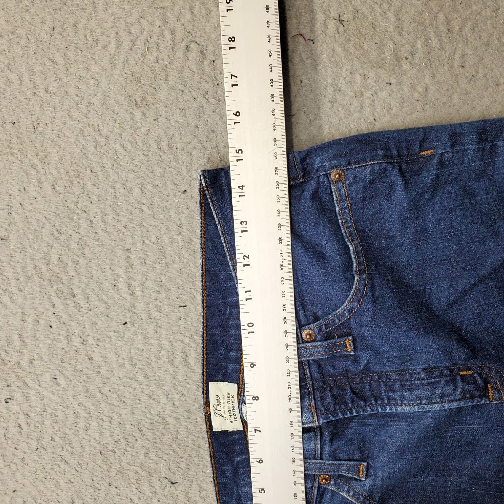 J.Crew J.CREW Jeans Womens 29 Blue Toothpick Skinny Denim Stretch High-Rise Pants Size 29 Size 29" - 6 Thumbnail