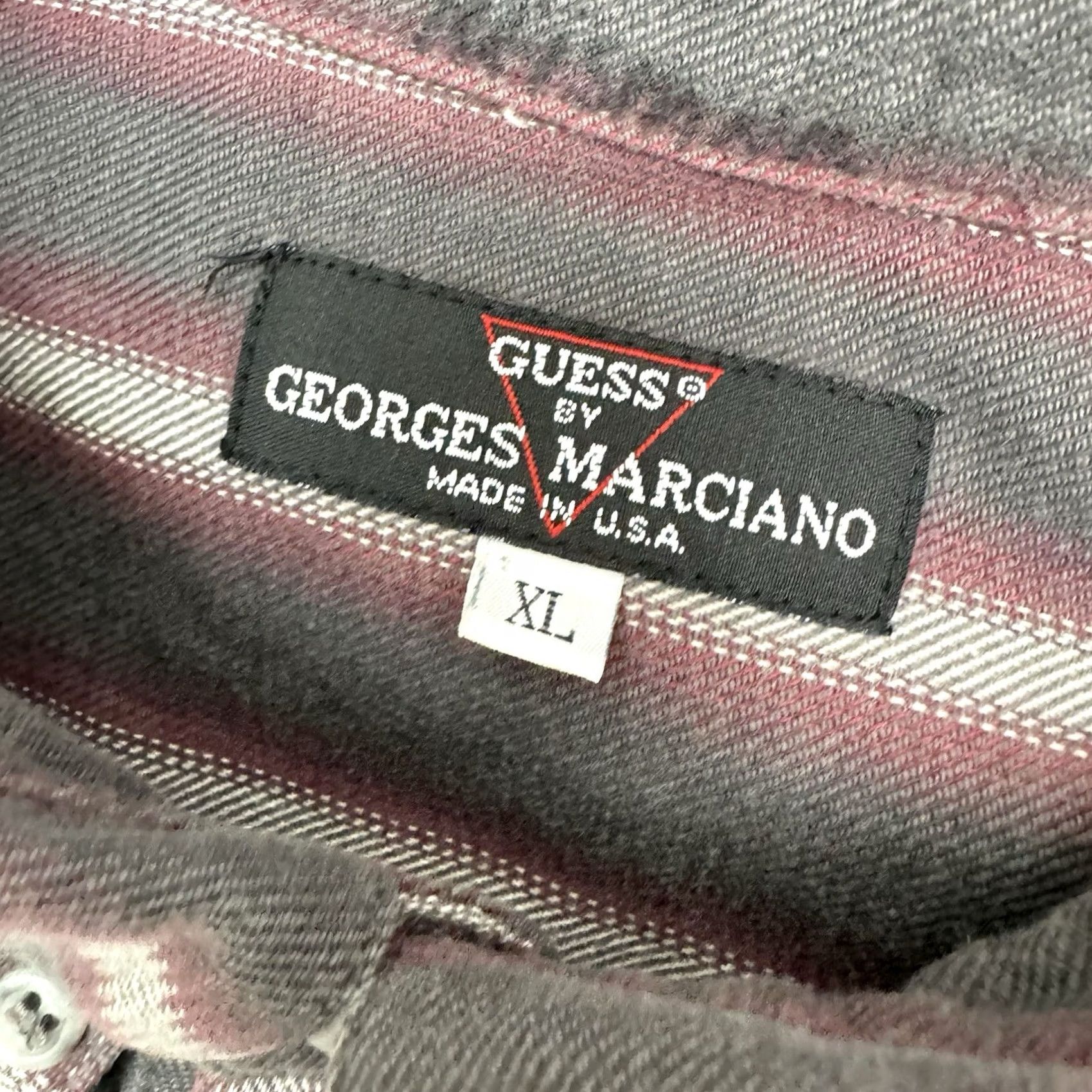 Guess VTG GUESS by Georges Marciano Men's XL Long Sleeve Button Down Made in USA Shirt Multicolor Striped Button-Up USA Mens XL Size US XL / EU 56 / 4 - 3 Thumbnail