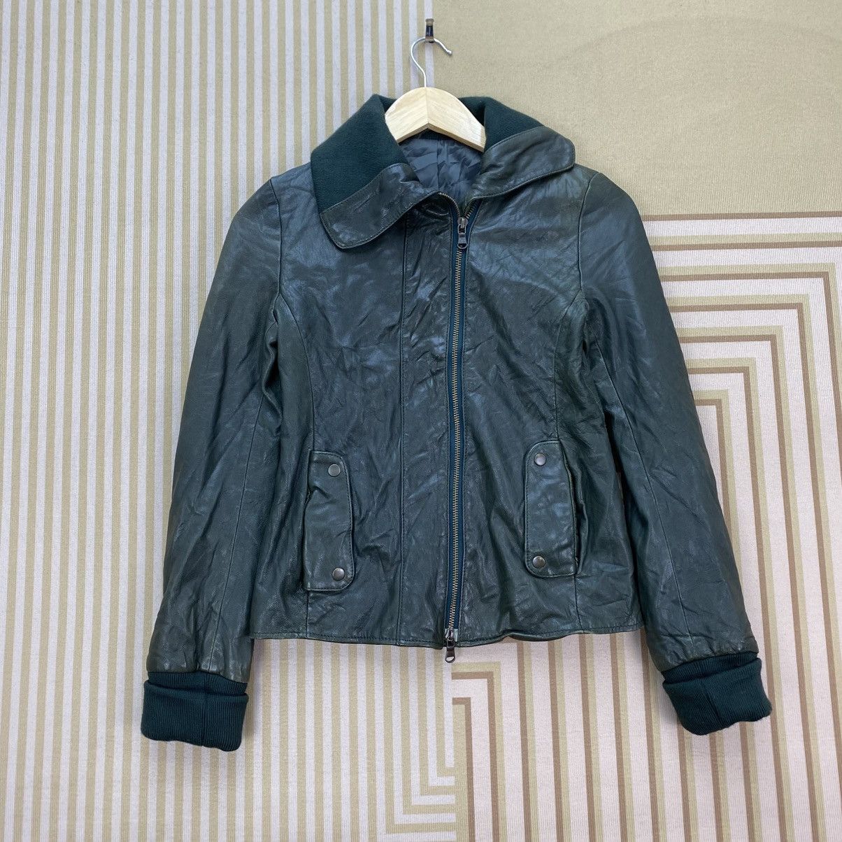 Leather 🫶Japanese Brand Agneau Lamb Skin Jacket Size US S / EU 44-46 / 1 - 1 Thumbnail