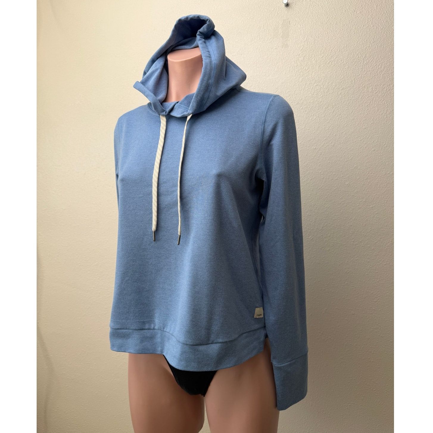 Vuori Vuori Blue Hooded Crop Sweater XS Light Long Sleeve Pullover Size XS / US 0-2 / IT 36-38 - 2 Thumbnail