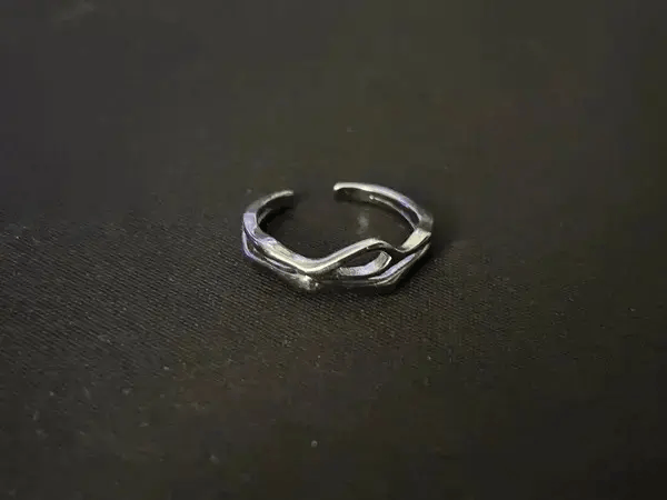 Jewelry Geometric Hollow double Adjustable Rings Size ONE SIZE - 2 Thumbnail