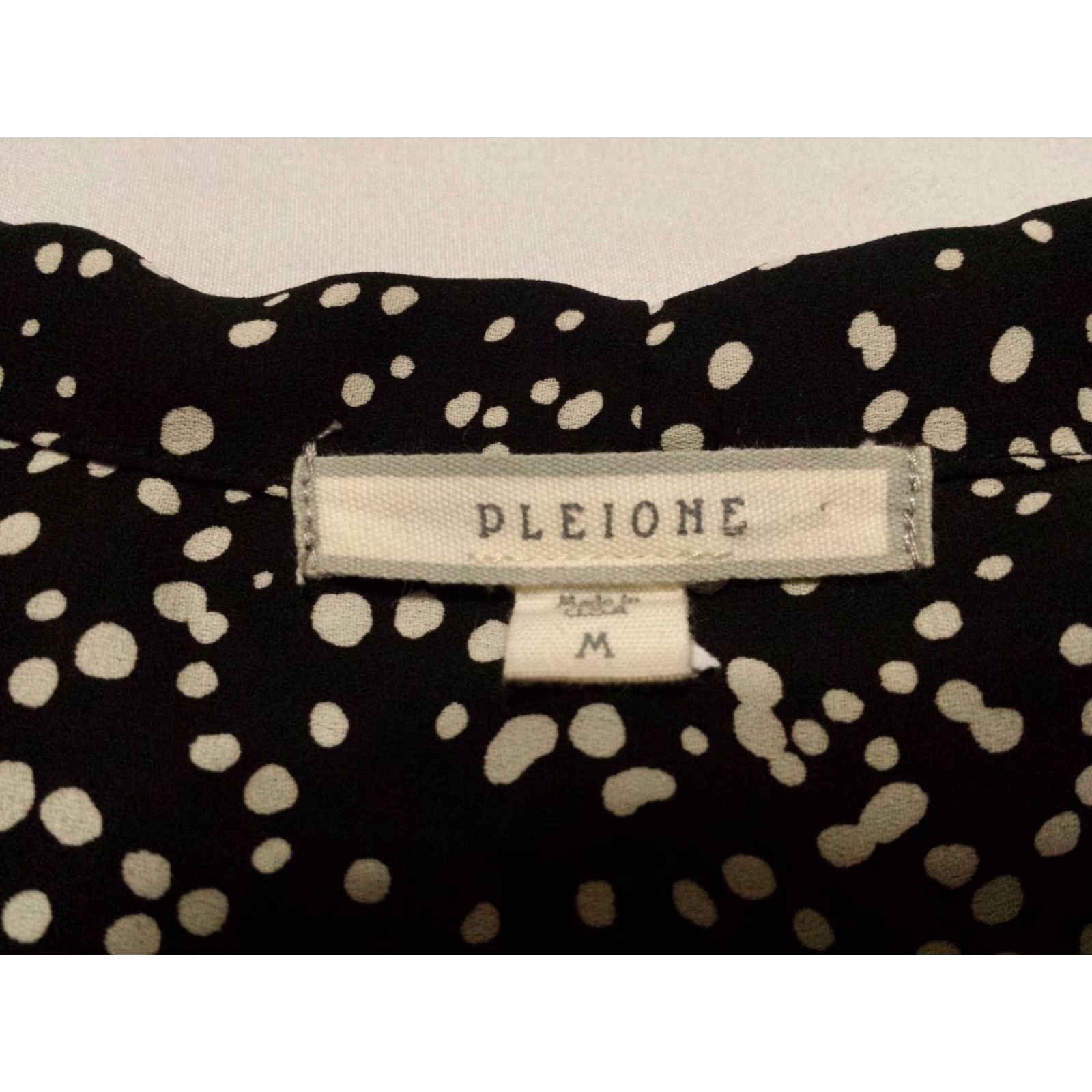 Vintage Pleione Black Geometric V-Neck Faux Wrap Long Sleeve Shirt Womens M Size M / US 6-8 / IT 42-44 - 5 Thumbnail