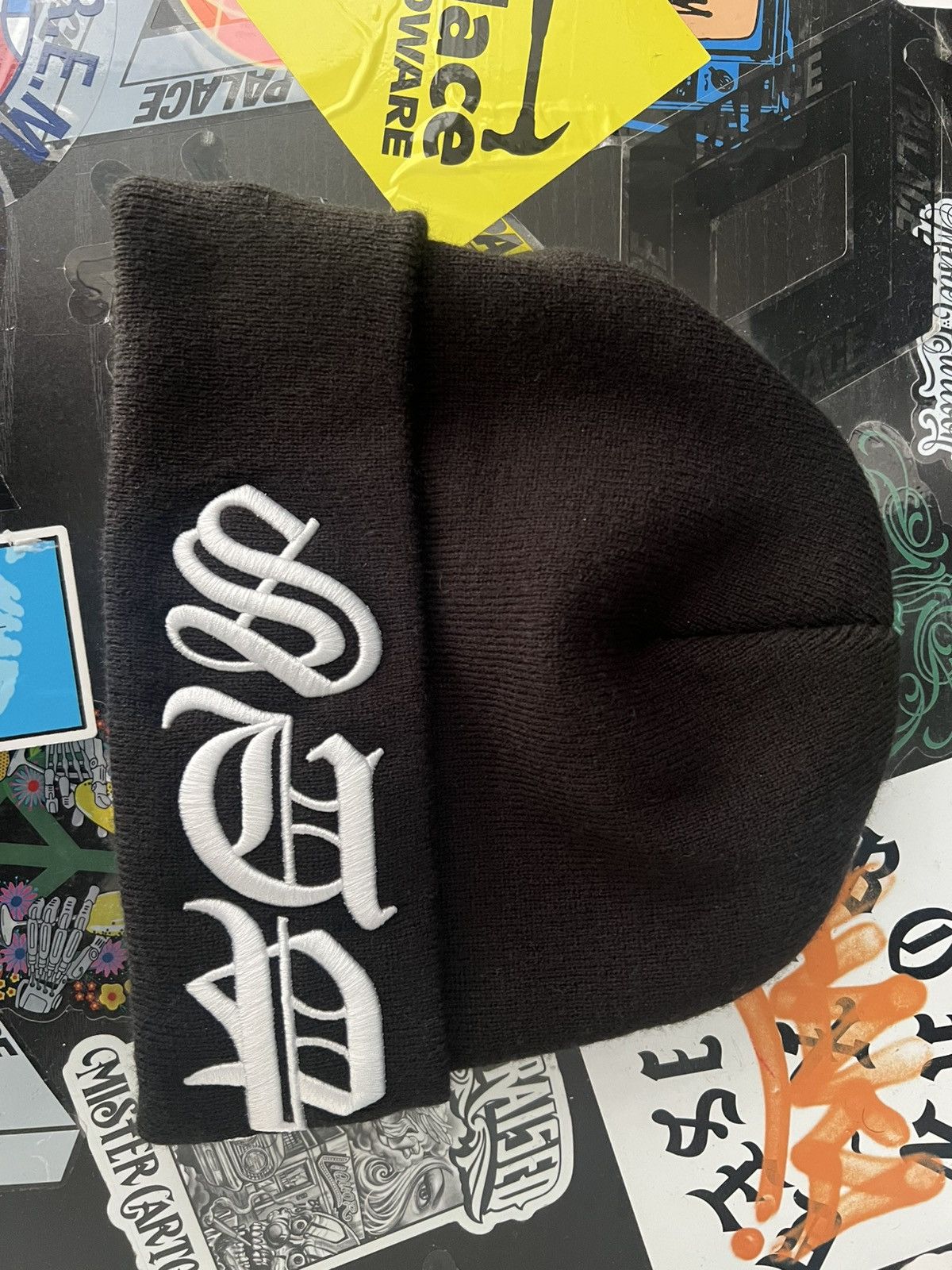 Supreme new era black letter beanie