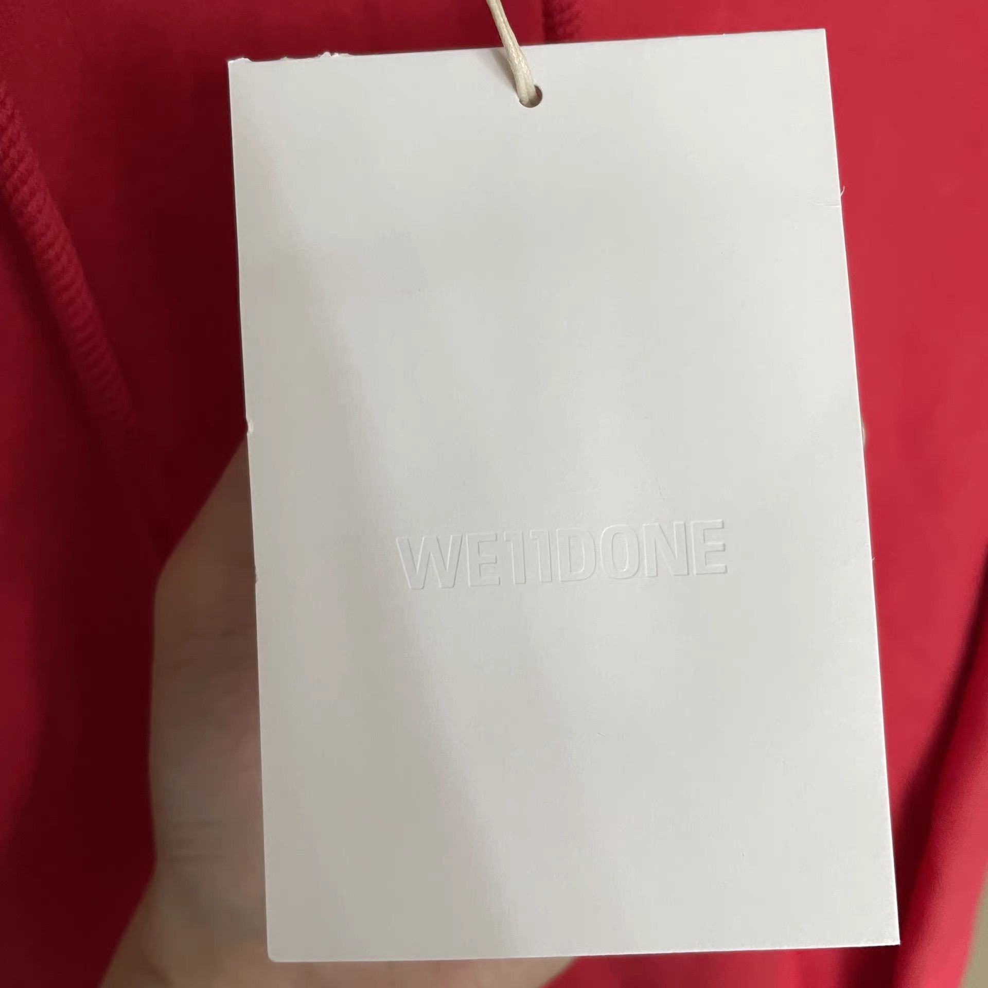 WE11DONE We11Done Red Back Logo Hoodie Size L Size US L / EU 52-54 / 3 - 6 Thumbnail