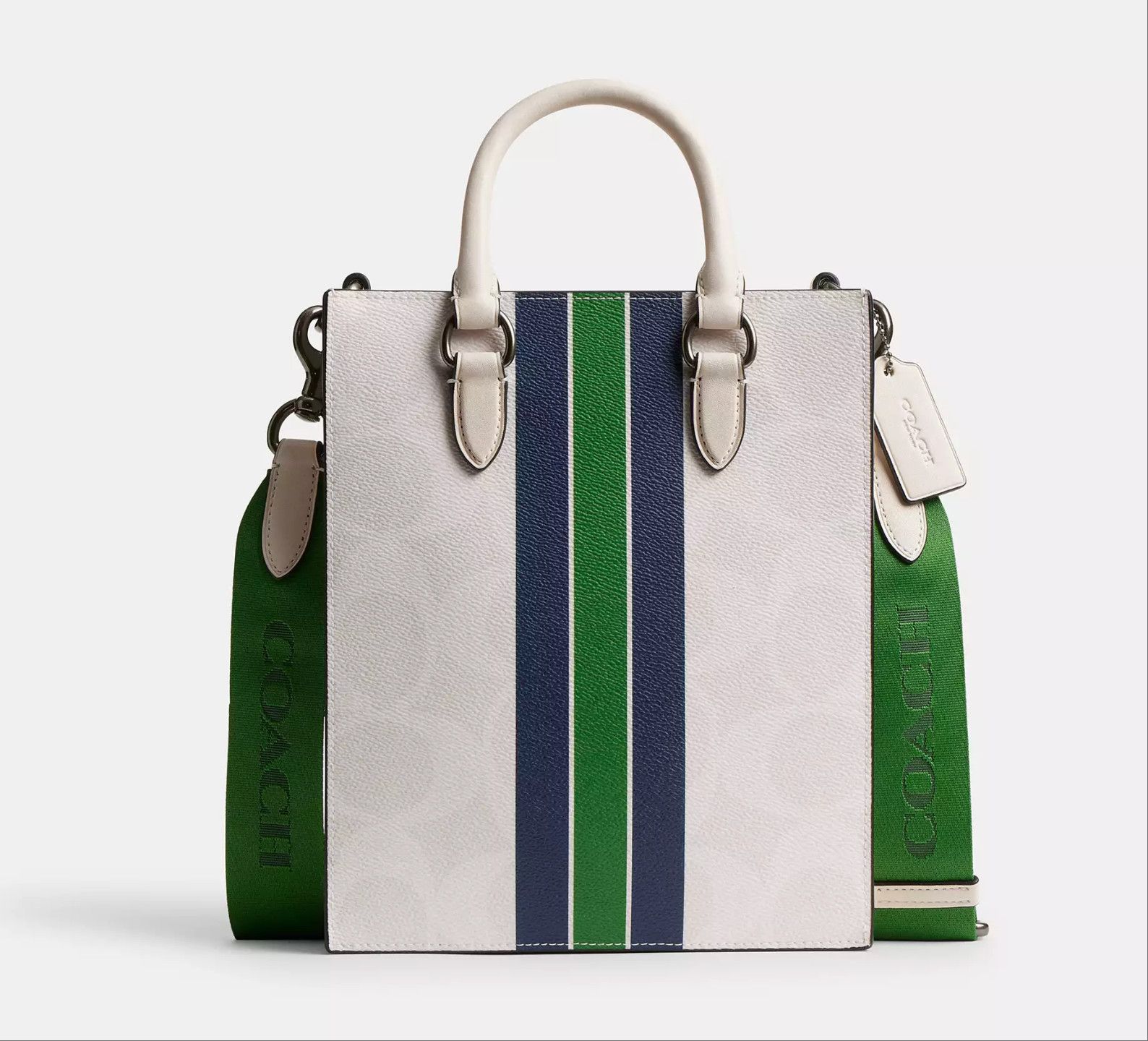 Coach Dylan Tote Bag In Signature Canvas With Varsity Stripe CBI38 Size ONE SIZE - 8 Thumbnail