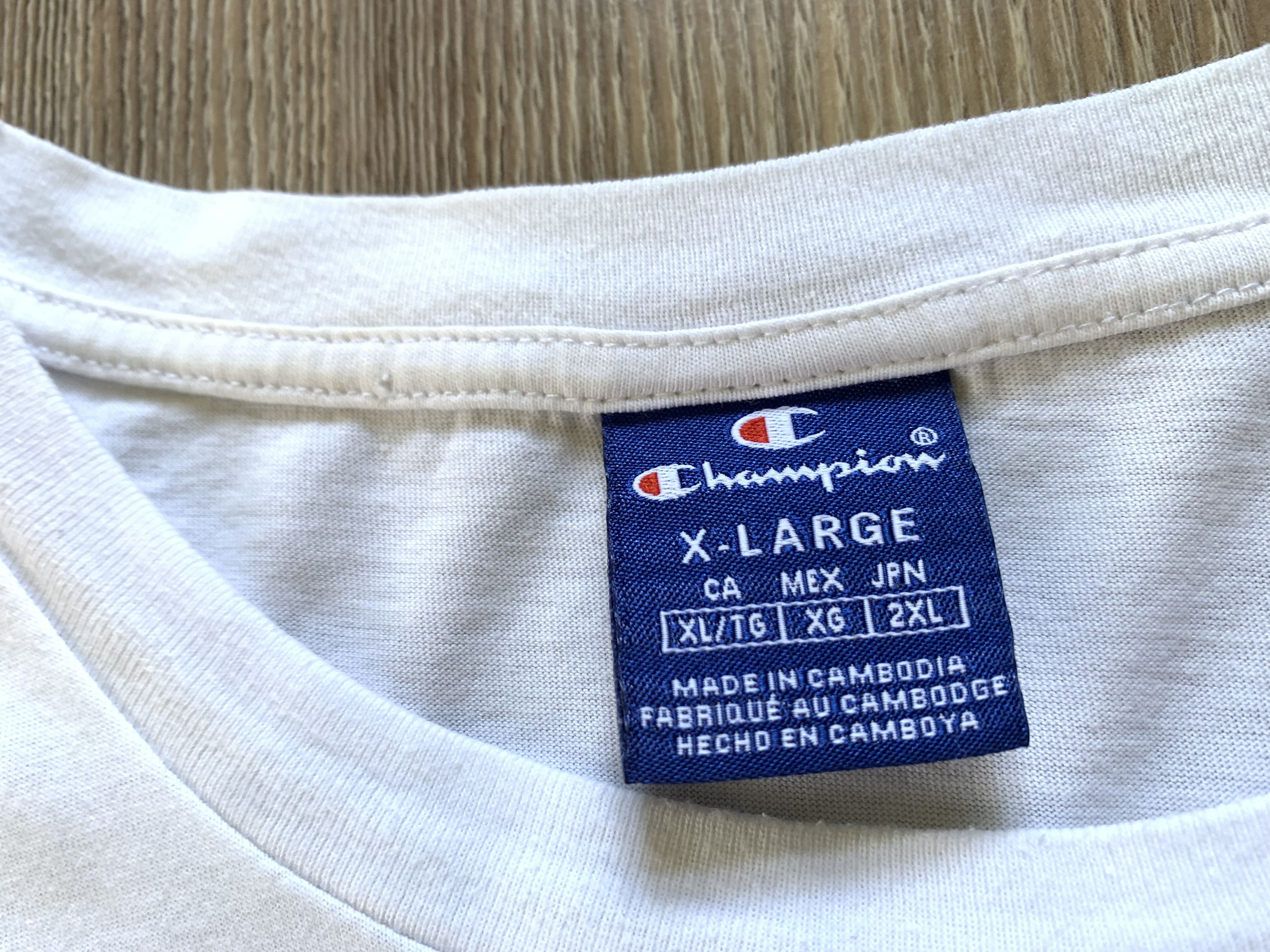 Champion × Vintage Champion White Vintage Logo Cotton T-Shirt Size US XL / EU 56 / 4 - 6 Thumbnail