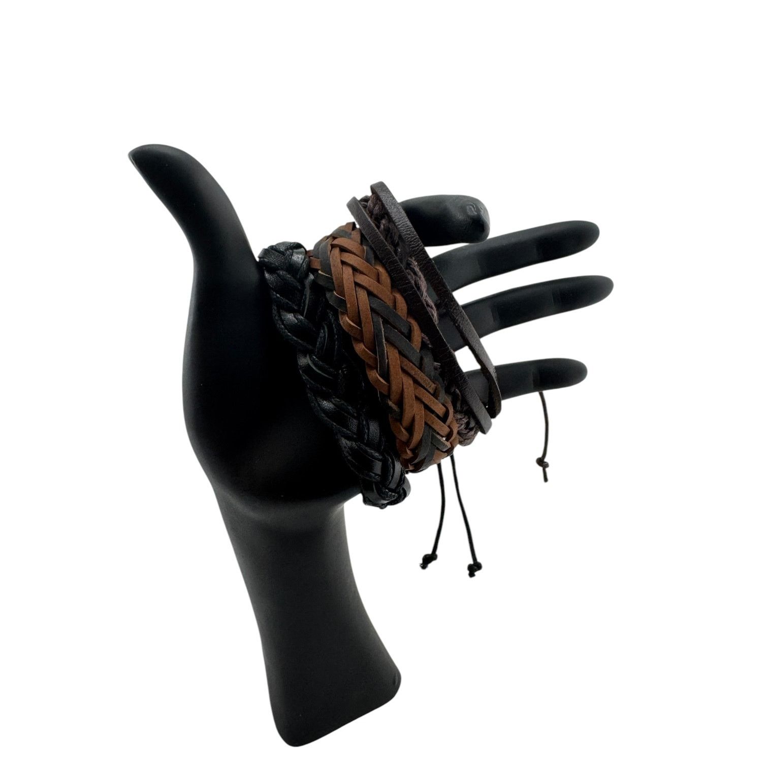 Other Outlaw Leather Cuffs: Trio of Unchained Style Size ONE SIZE - 3 Thumbnail