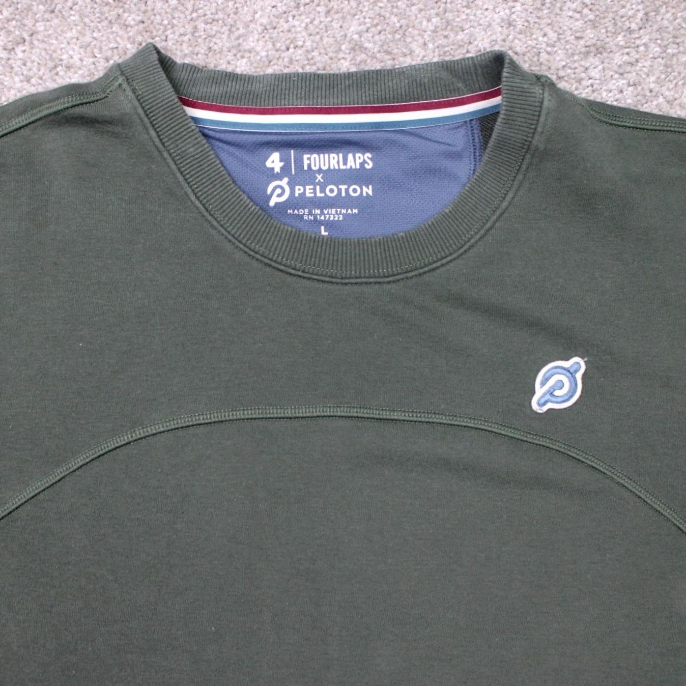 Vintage Fourlaps x Peloton Sweatshirt Mens Large Green Logo Crewneck Pullover Size US L / EU 52-54 / 3 - 5 Thumbnail