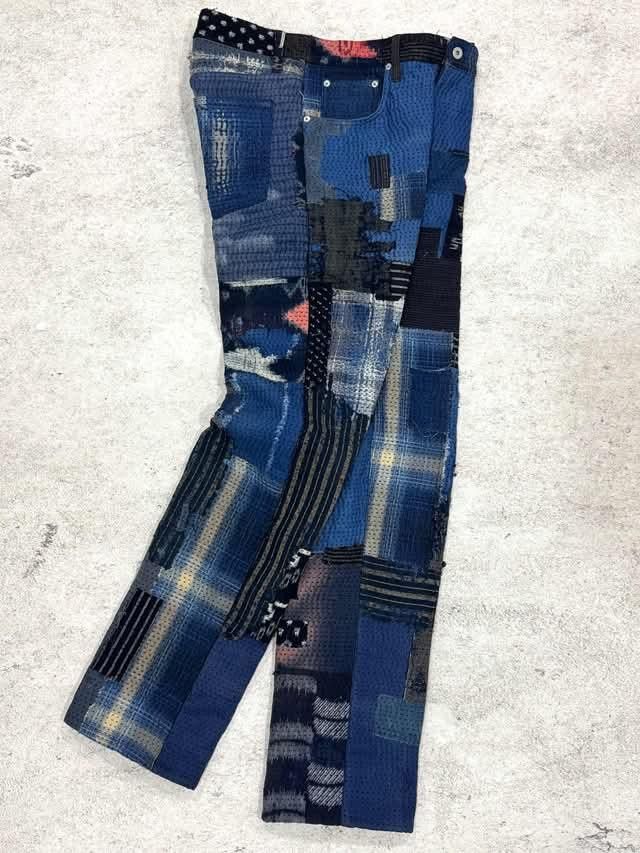 Japanese Brand **CUSTOM** Boro denim jeans Size US 34 / EU 50 - 2 Thumbnail