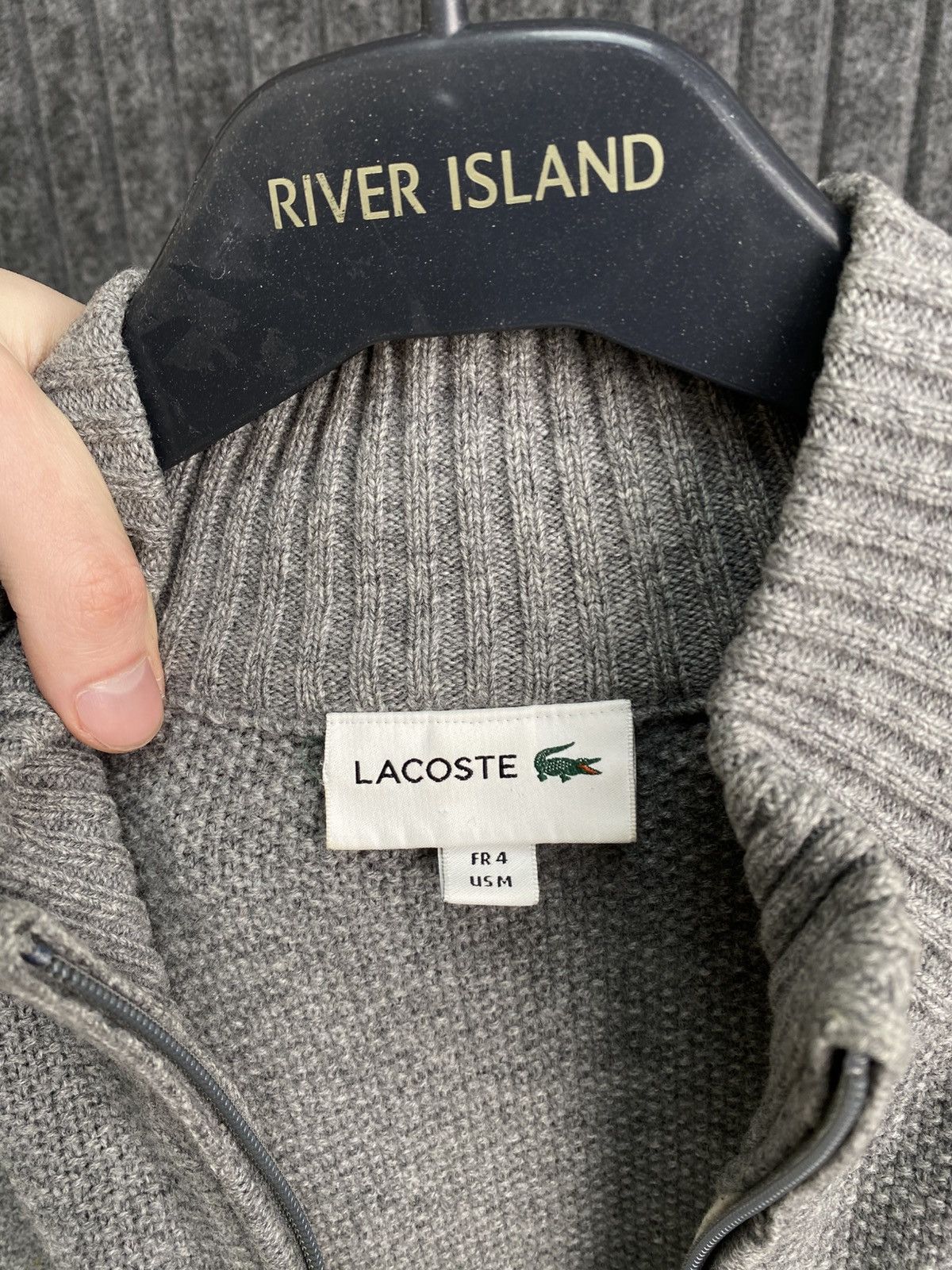 Lacoste Vintage Lacoste Full Zip Knit Jumper Size US M / EU 48-50 / 2 - 6 Thumbnail