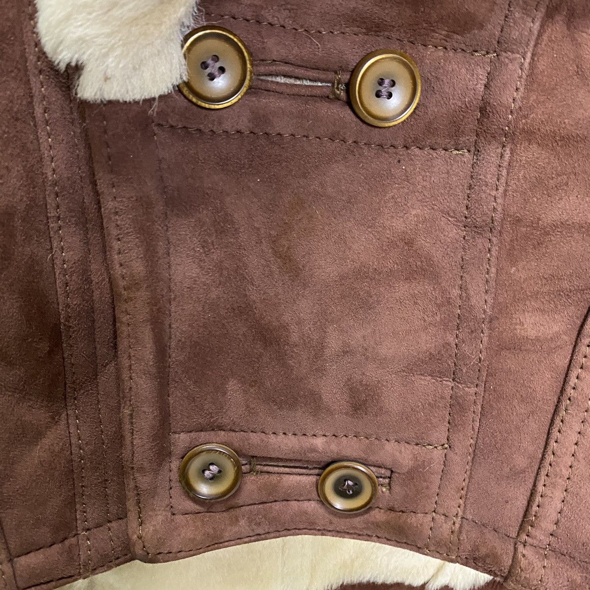 Handmade Massini Fur Faux double breasted cropped leather jacket Size US M / EU 48-50 / 2 - 15 Thumbnail