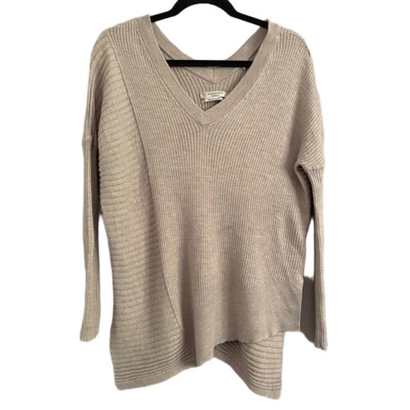 Allsaints Allsaints V Neck Ribbed Sweater - XS/S, OVERSIZED! Size XS / US 0-2 / IT 36-38 - 9 Thumbnail