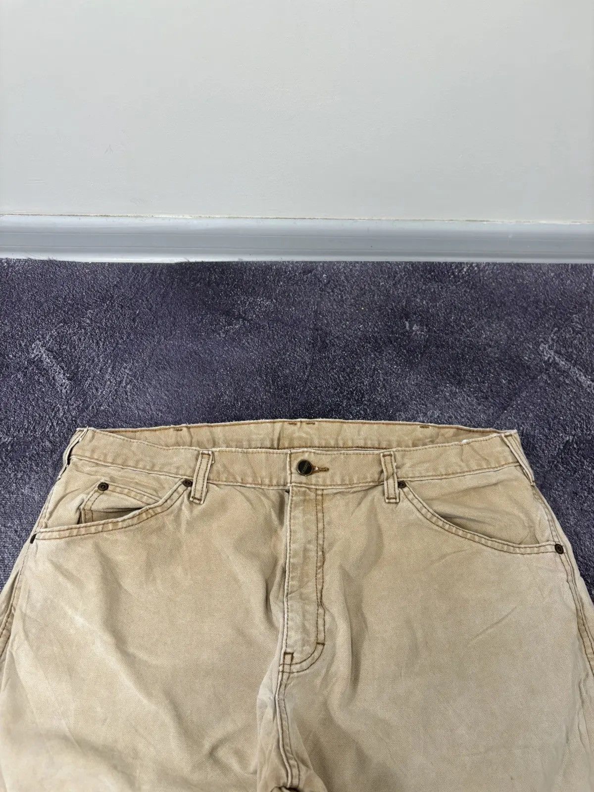 Dickies × Vintage Vintage Dickies Skate Faded Cream Hype Baggy Pants Size US 36 / EU 52 - 11 Thumbnail