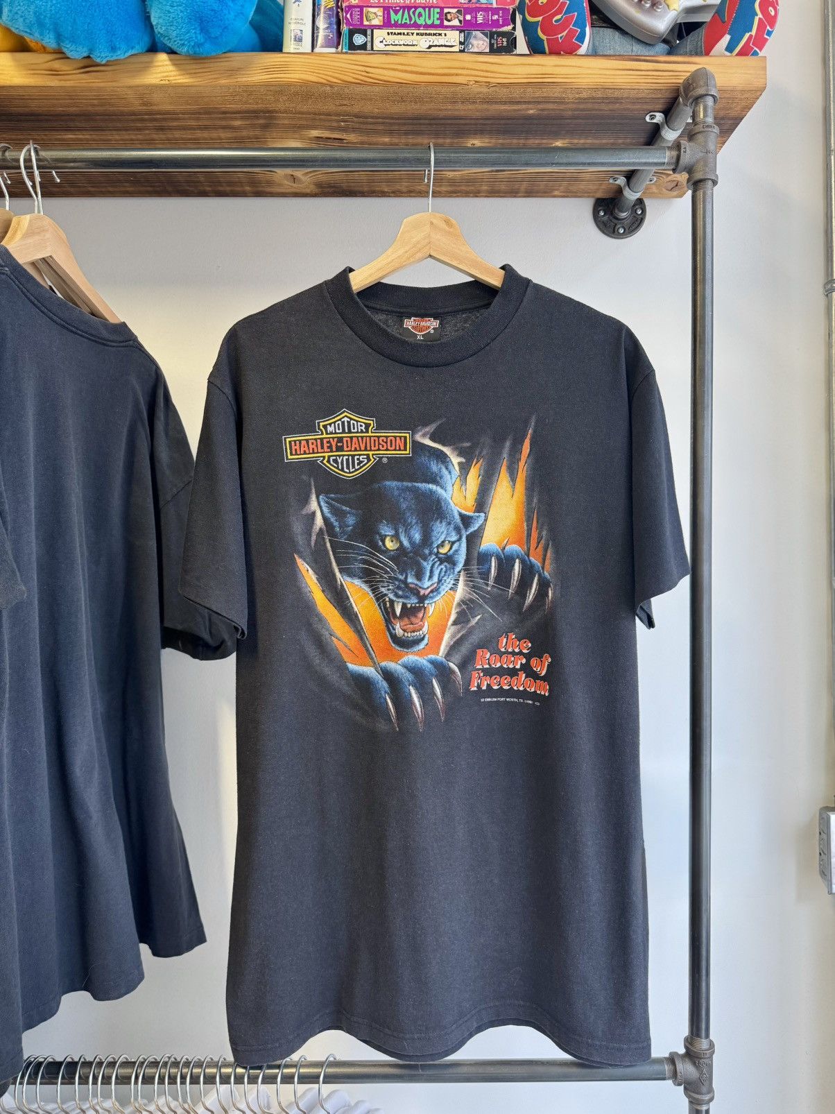 Harley Davidson 1991 3D Emblem Harley Davidson “The Roar Of Freedom” Tee Size US XL / EU 56 / 4 - 1 Thumbnail
