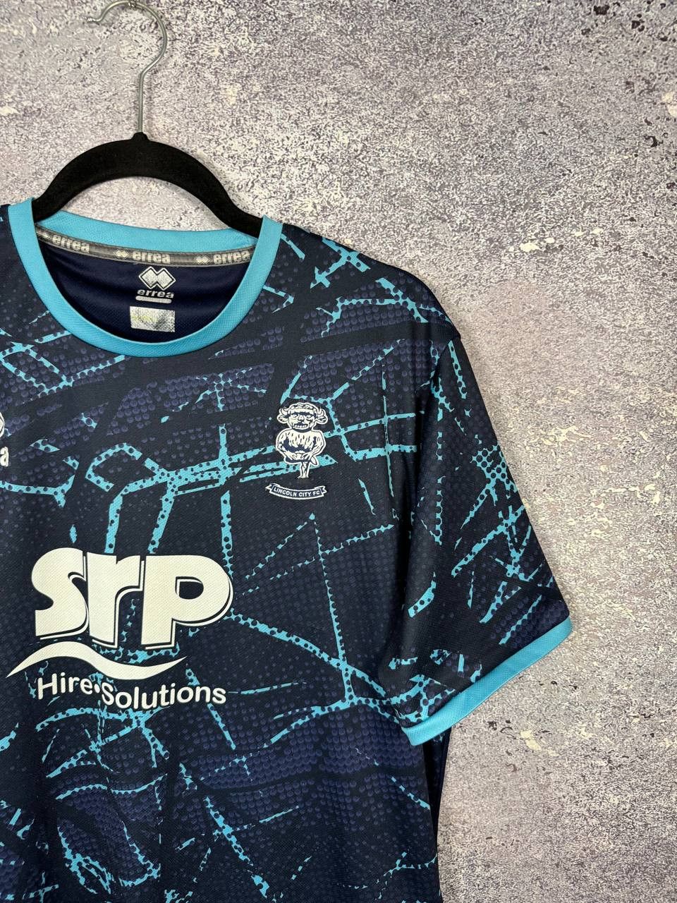 Errea Lincoln City FC 2021/22 Errea Away Soccer Jersey Blokcore Size US XL / EU 56 / 4 - 2 Thumbnail