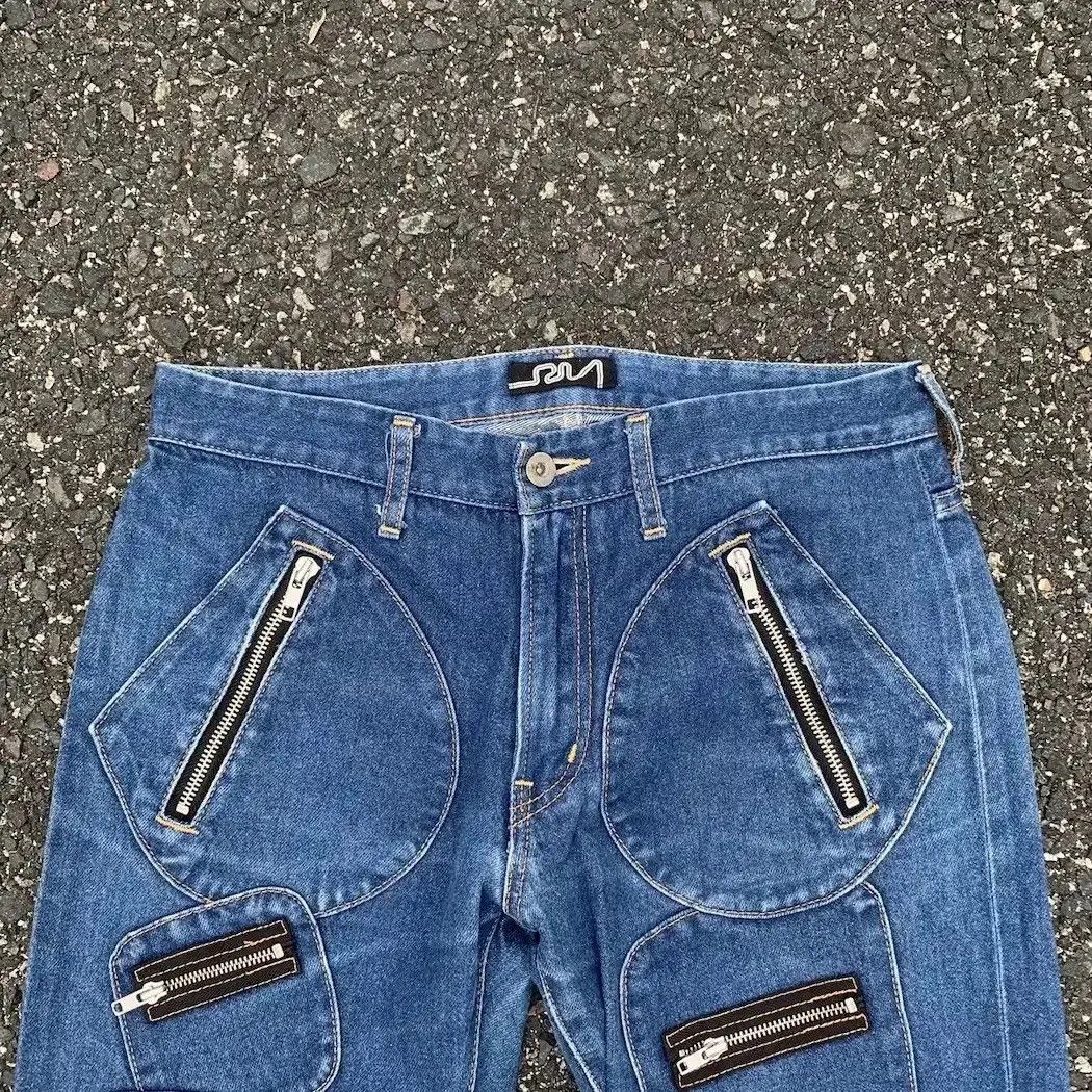 Silas Vintage Silas Jeans Multi Zipper Denim Jogger Pants Waist 29 Size US 29 - 4 Thumbnail