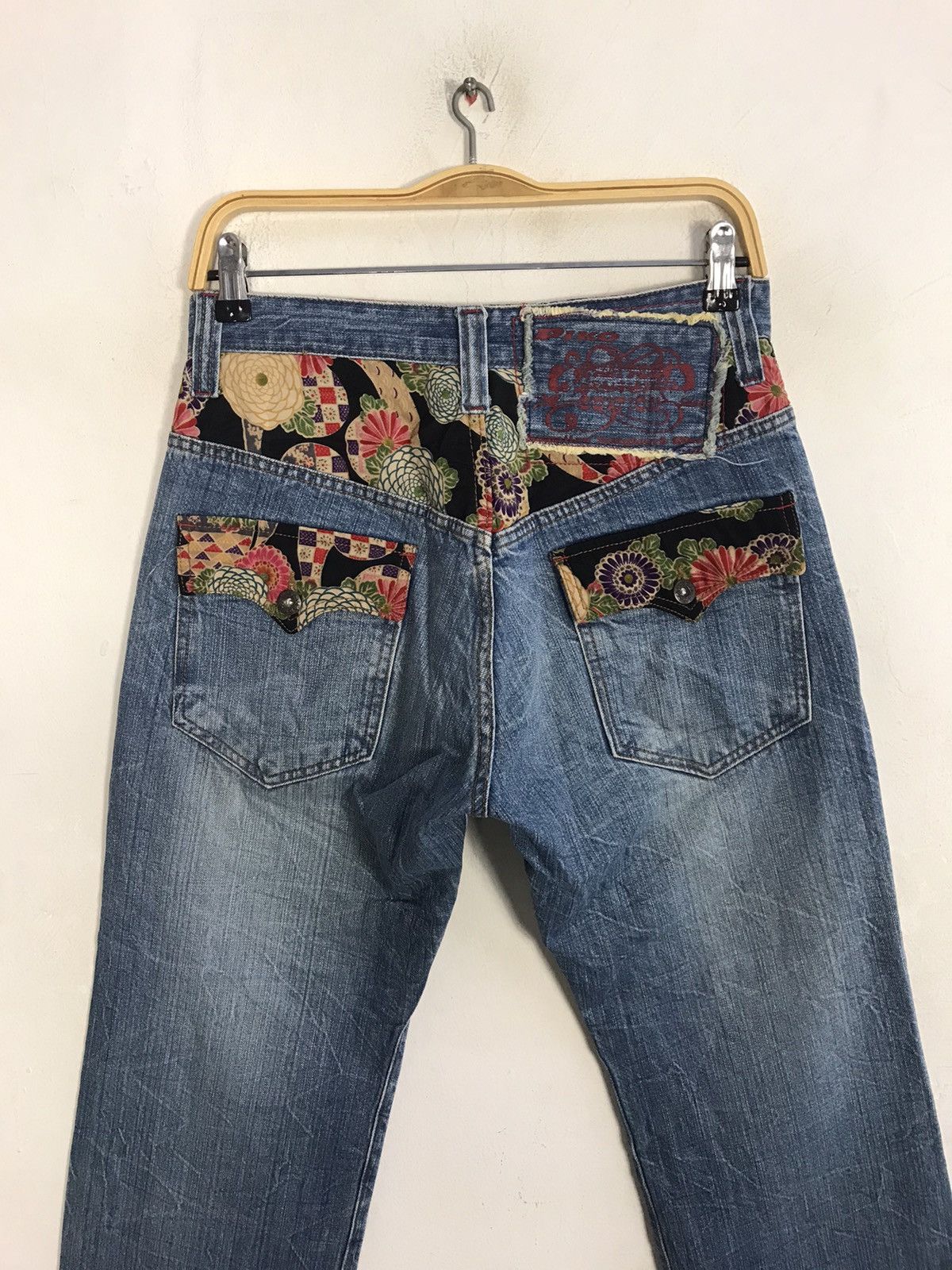 Japanese Brand Piko Hawaiian Longboard Surf Floral Design Indigo Size US 30 / EU 46 - 4 Thumbnail