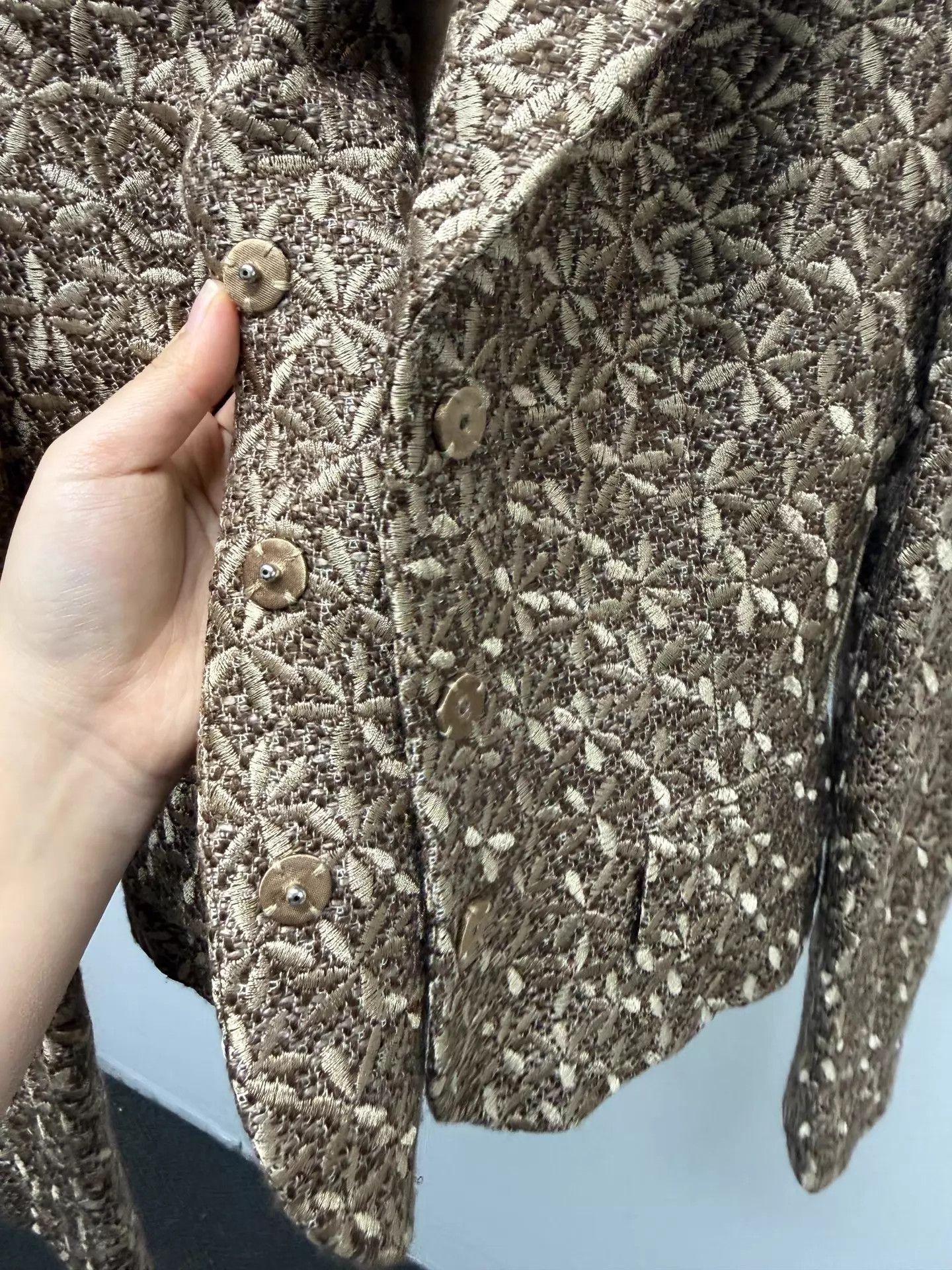 Vivienne Tam Vivienne Tam Classic Brown Print Short Jacket Size XS / US 0-2 / IT 36-38 - 4 Thumbnail