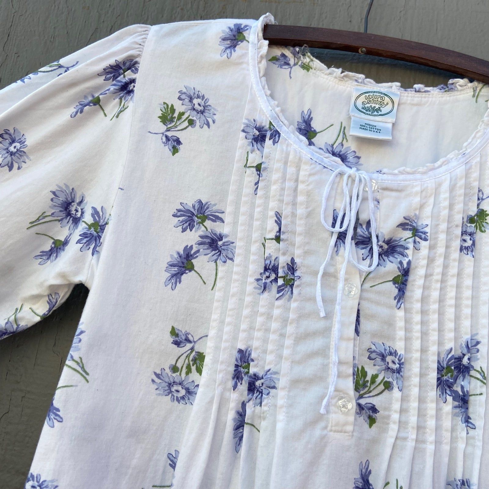 Laura Ashley Vintage 80’s Laura Ashley Purple Daisy Dress/Nightgown Size M / US 6-8 / IT 42-44 - 4 Thumbnail