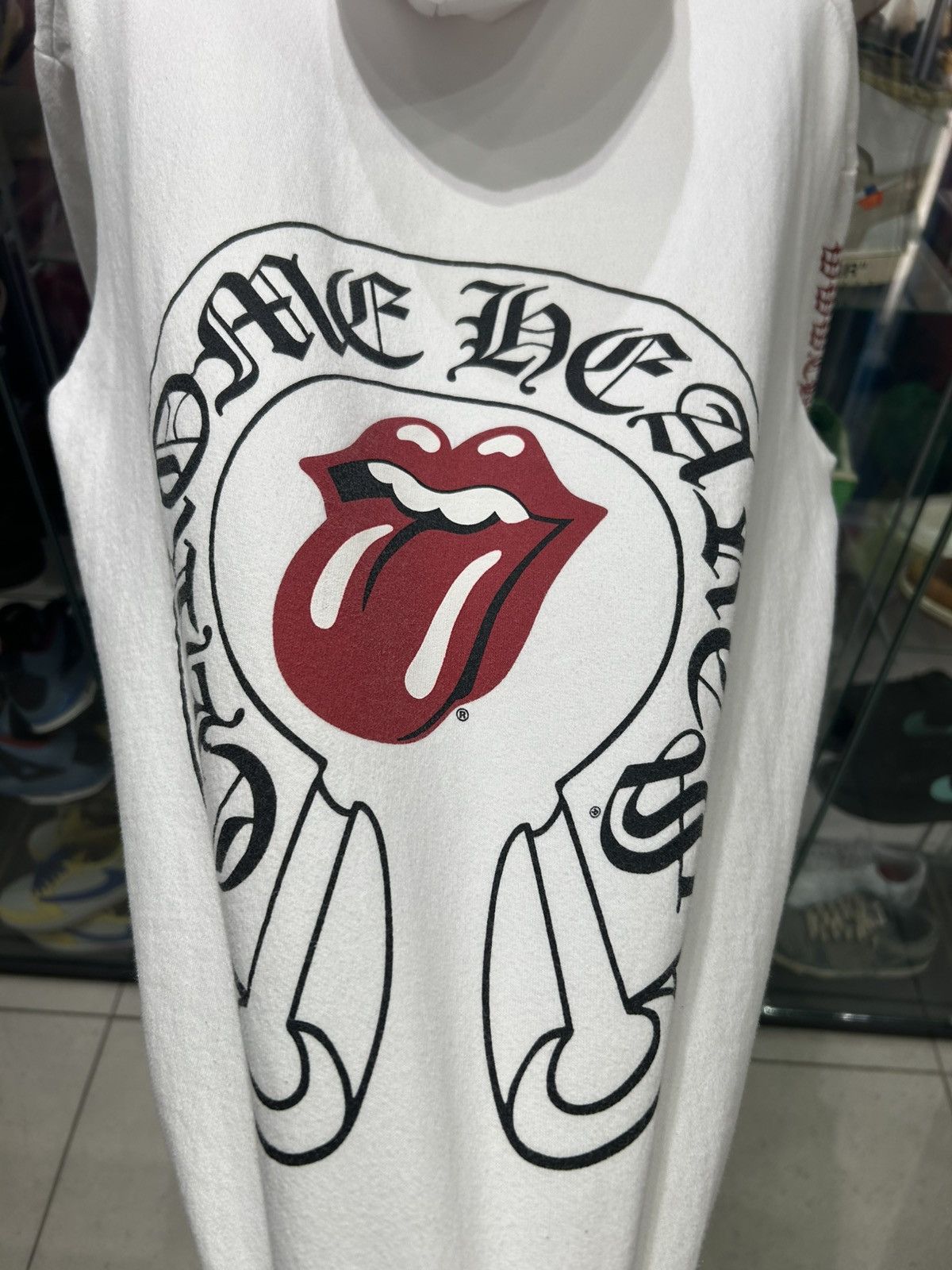 Chrome Hearts × The Rolling Stones Chrome hearts rolling stones white hoodie Size US L / EU 52-54 / 3 - 2 Thumbnail