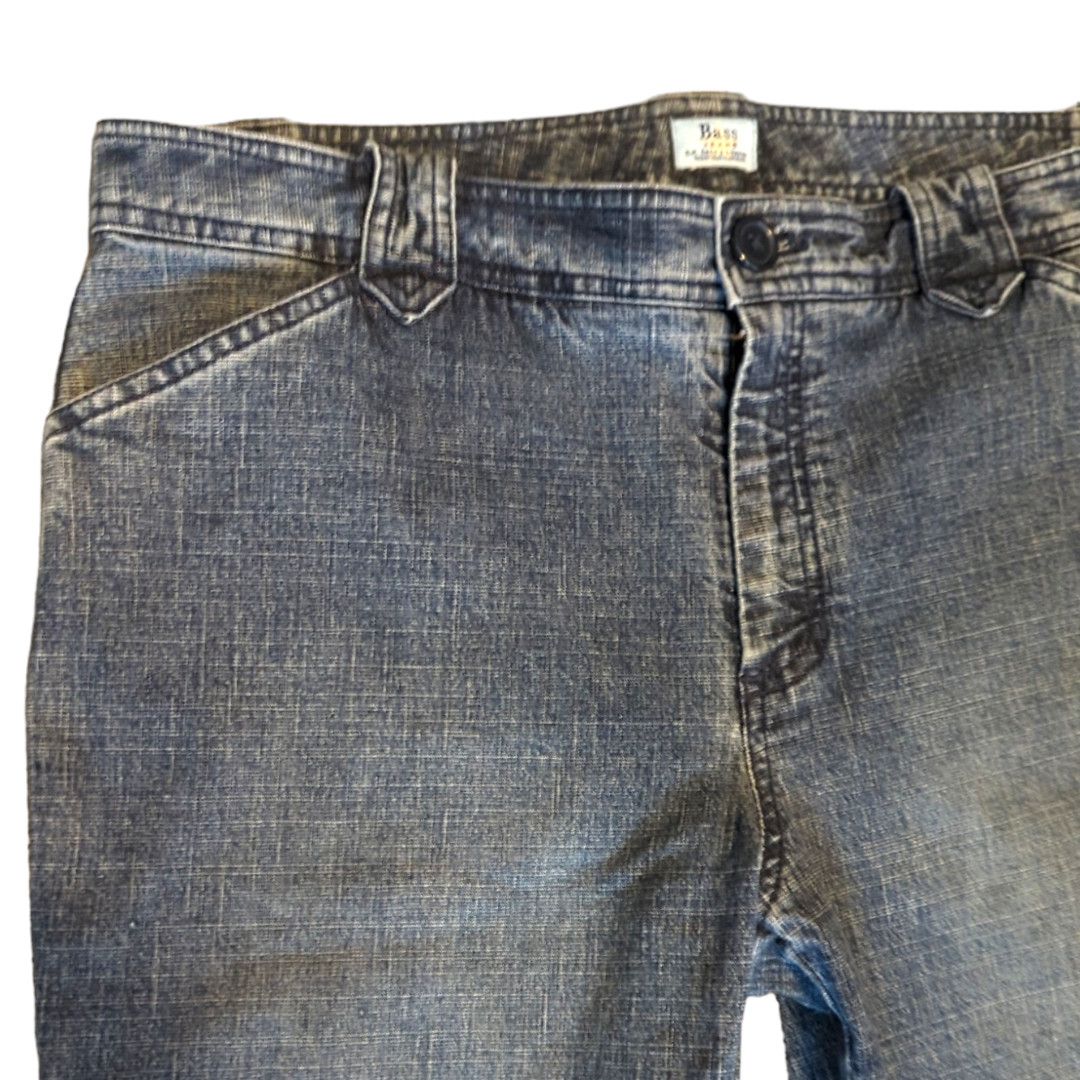 Bass BASS Blue Distressed Pattern Bootcut Jeans Women's Size 12 Size 34" / US 12 / IT 48 - 8 Thumbnail