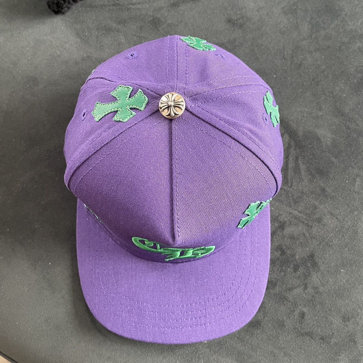 Chrome Hearts Chrome Hearts Cross Patch Hat Purple Art Basel Exclusive Size ONE SIZE - 3 Thumbnail