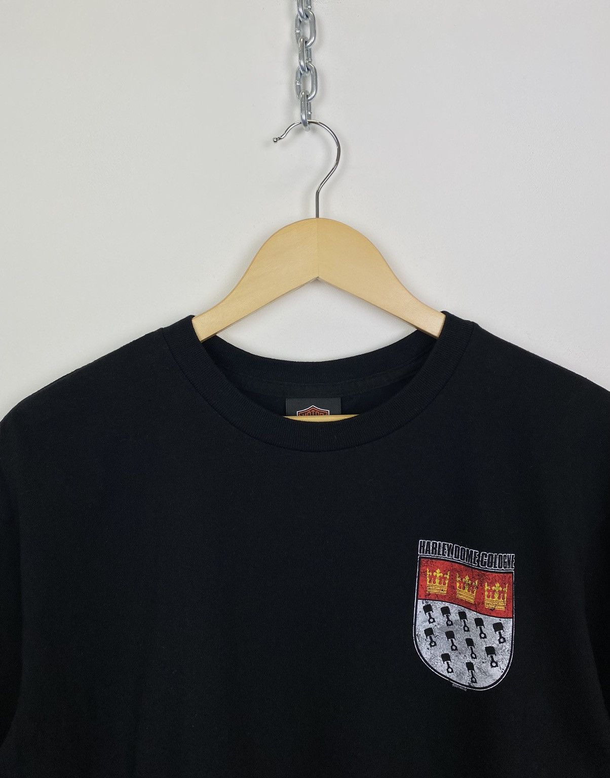 Vintage Vintage Harley Davidson Cologne Germany Moto T-shirt Black Size US L / EU 52-54 / 3 - 4 Thumbnail