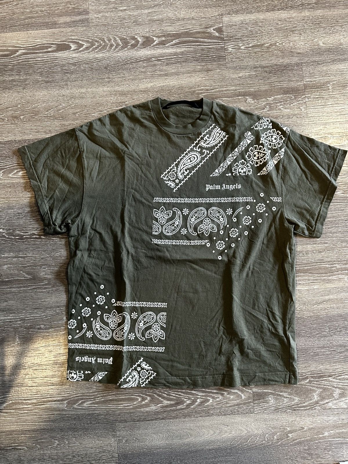 Palm Angels Palm Angels Oversized Bandana Logo T-Shirt Size US M / EU 48-50 / 2 - 1 Thumbnail