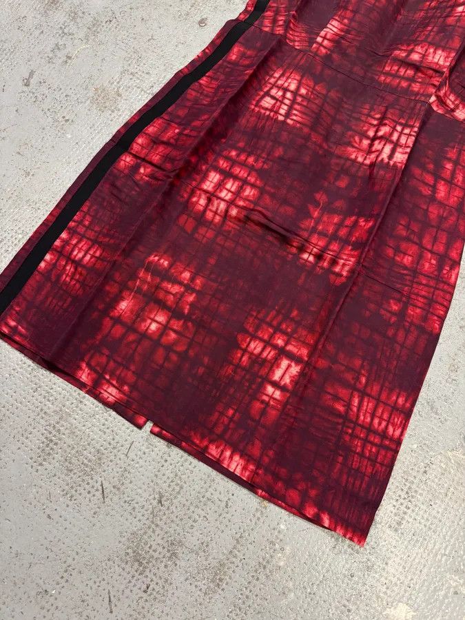 Designer × Prada × Vintage FW2010 Prada Red Silk Tartan Dress Size M / US 6-8 / IT 42-44 - 8 Thumbnail