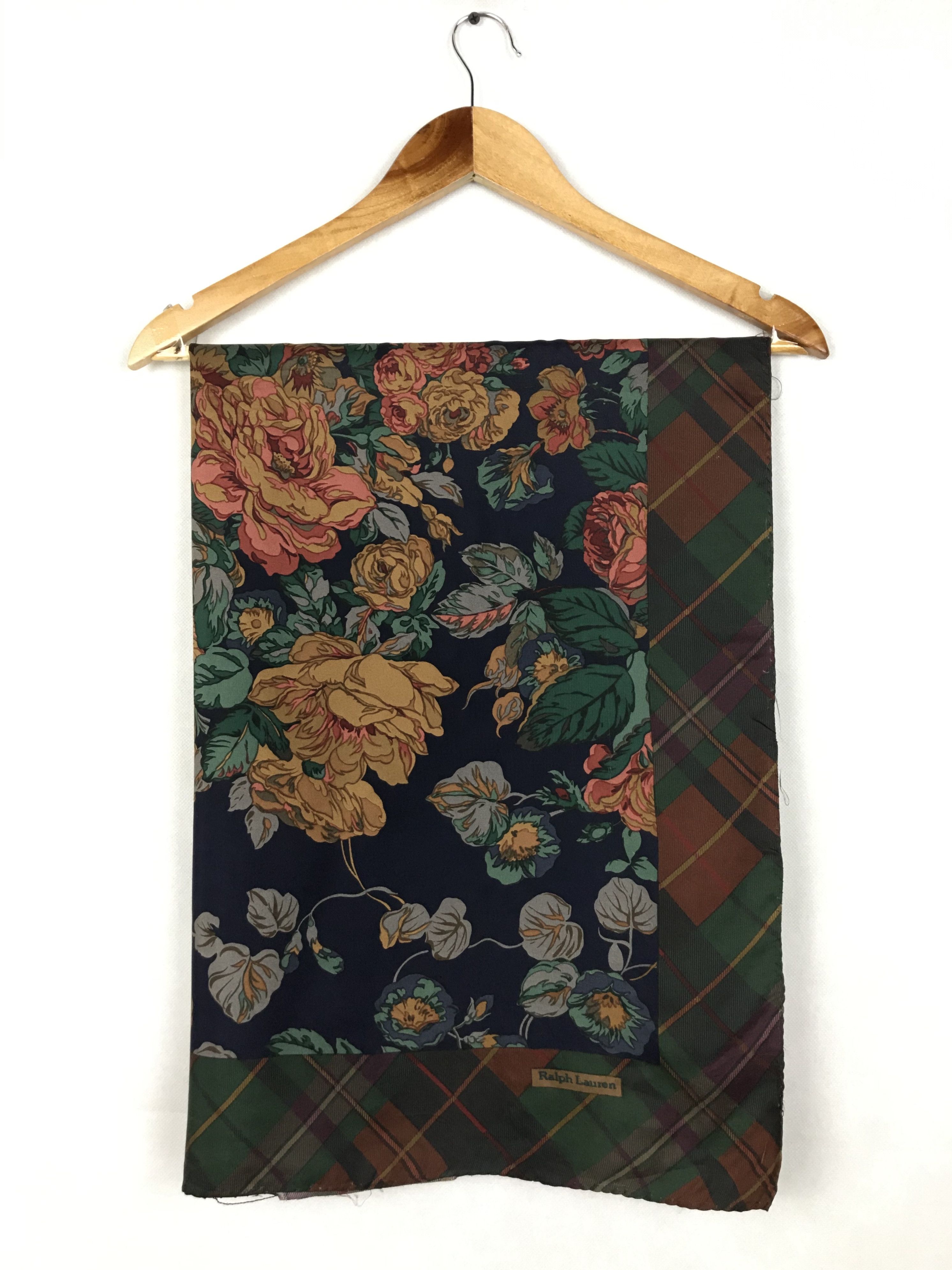 Ralph Lauren RL402 Vintage Ralph Lauren Silk Scarf Shawl Designer Scarf Size ONE SIZE - 2 Thumbnail