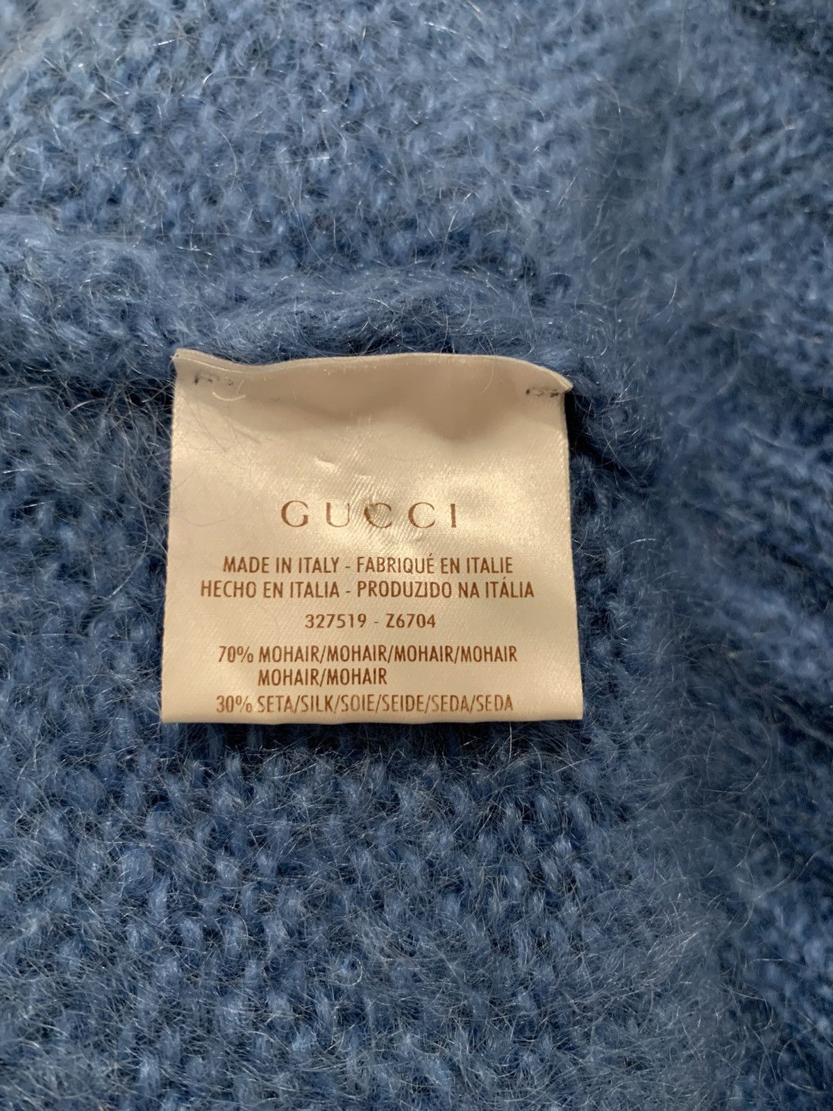 Gucci FW13 Runway Blue Mohair Turtleneck Sweater Size US L / EU 52-54 / 3 - 11 Thumbnail