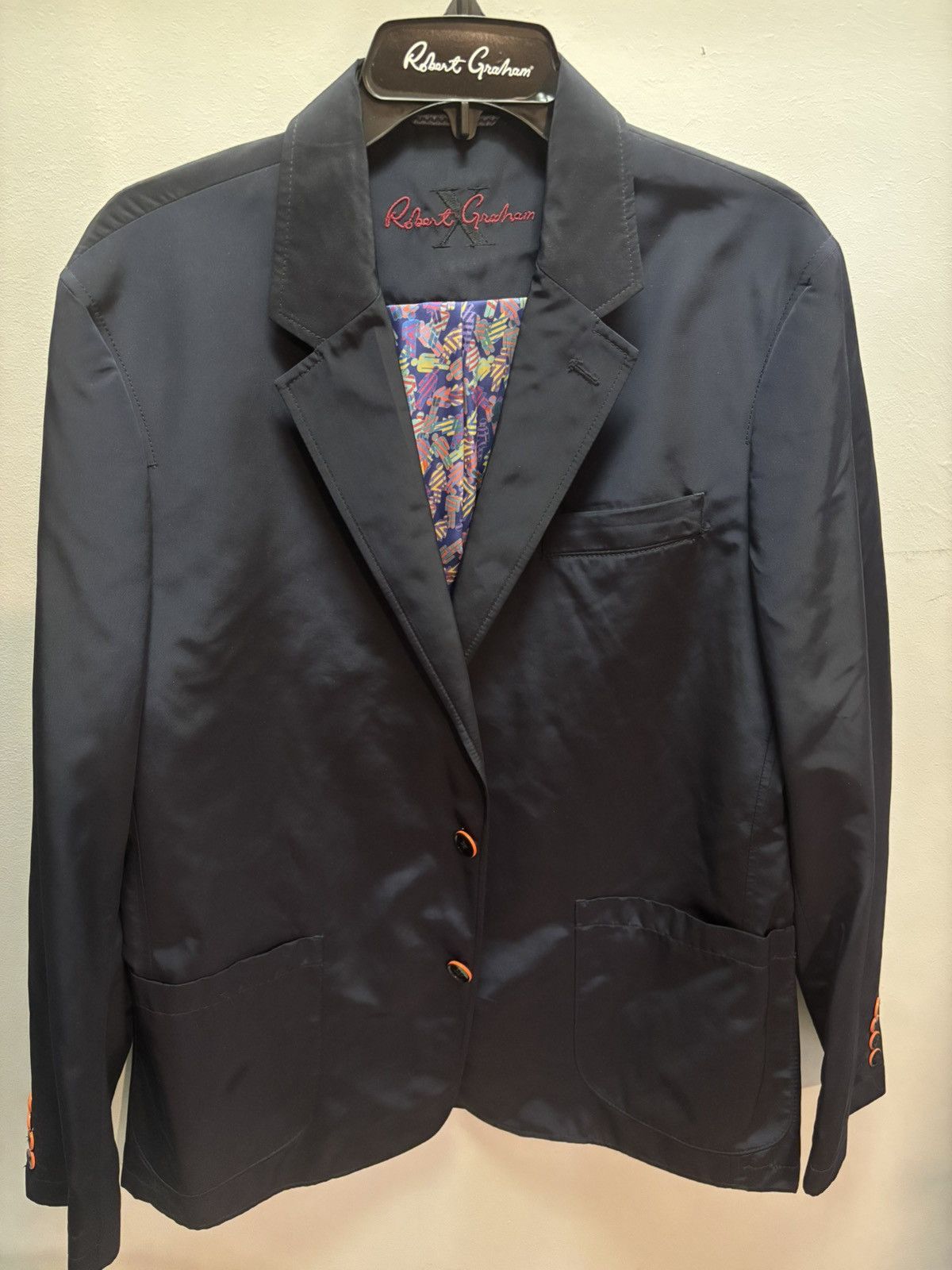 Robert Graham Robert Graham Flat Iron Navy Blazer (L) Size US L / EU 52-54 / 3 - 1 Thumbnail
