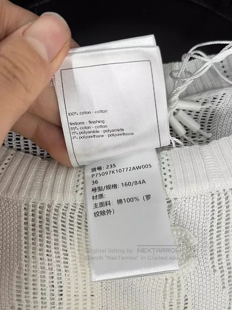 Chanel Chanel White camelia hollow knit long sleeves Size XS / US 0-2 / IT 36-38 - 5 Thumbnail