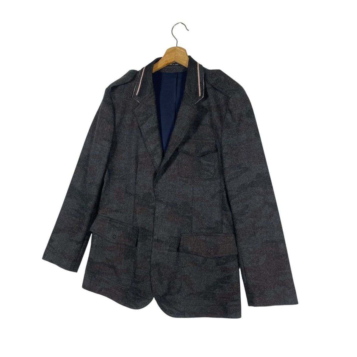 Emporio Armani Emporio Armani Camouflage Wool Blazer Jacket 46 Size EU Size 46R - 2 Thumbnail