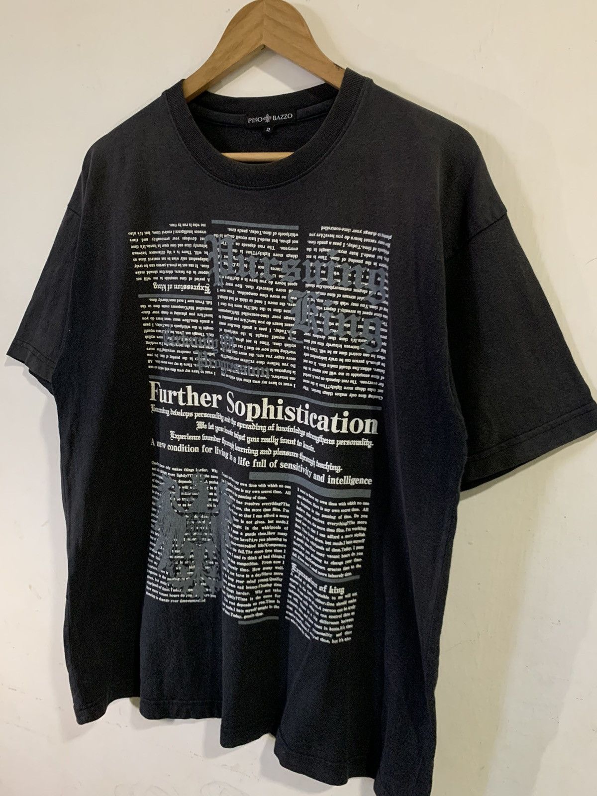 Japanese Brand Pino Bazzo Japan Poem Design SunFaded Shirt Size US XL / EU 56 / 4 - 2 Thumbnail