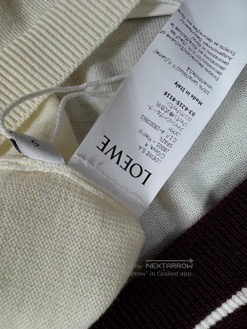 Loewe Loewe Multicolor Khaki Wine Red Long Sleeve Polo Shirt Size S / US 4 / IT 40 - 5 Thumbnail