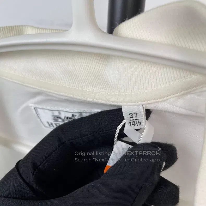 Hermes Hermes size 37 White Silk Collar Zipper Jacket Size M / US 6-8 / IT 42-44 - 7 Thumbnail
