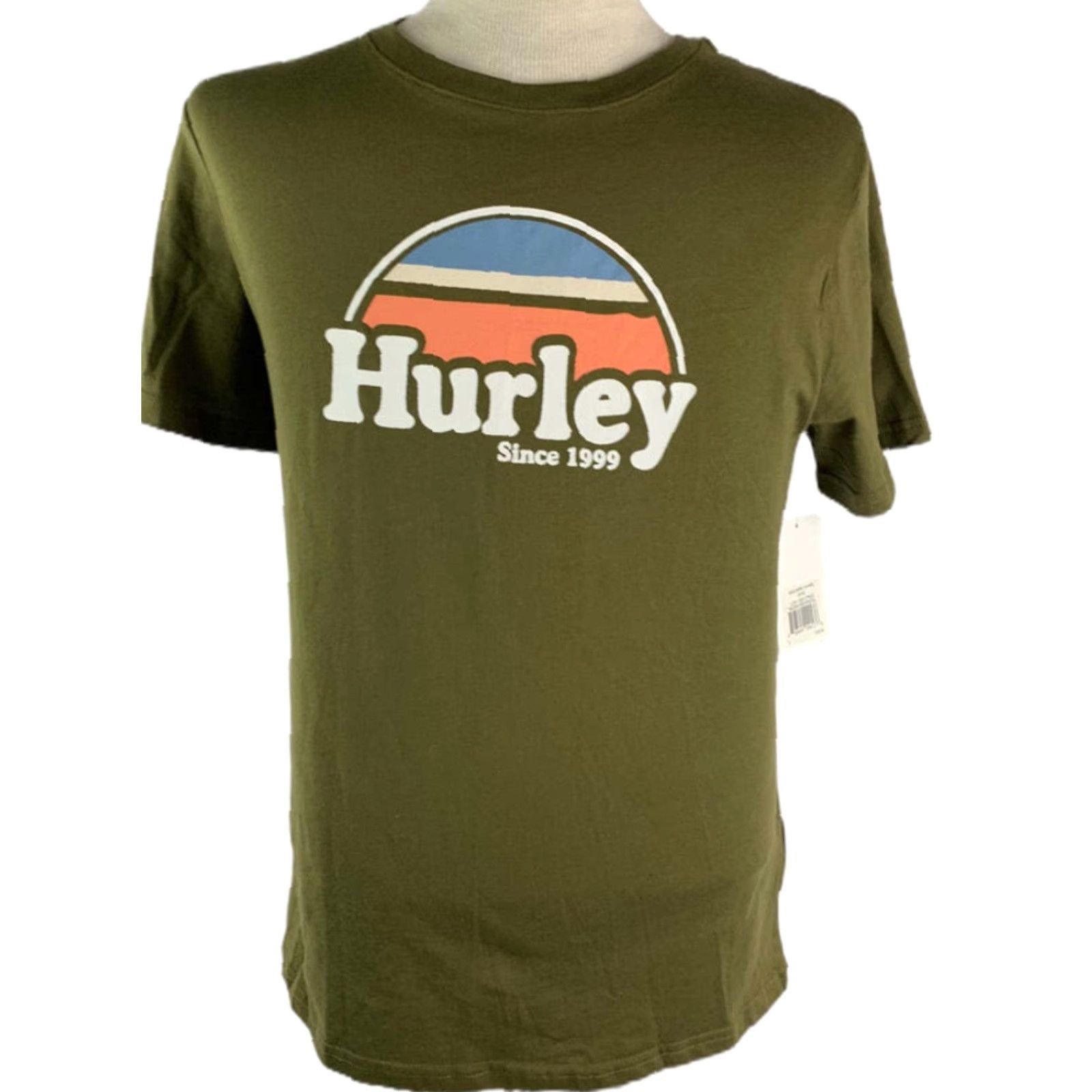 Hurley VINTAGE Hurley T-Shirt Mens Small Olive Green Logo Short Sleeve Retro New Size US S / EU 44-46 / 1 - 2 Thumbnail
