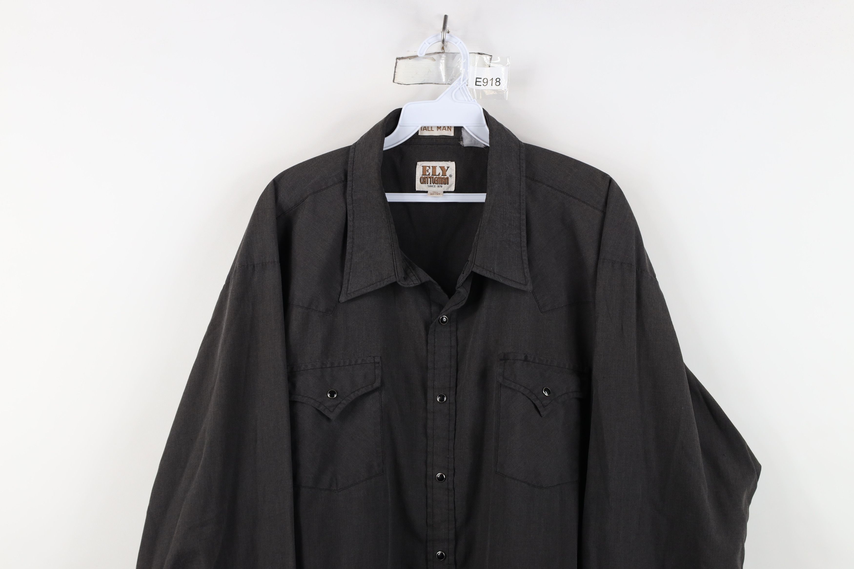Vintage Vintage 70s Mens Faded Western Rodeo Snap Button Shirt Black Size US XL / EU 56 / 4 - 2 Thumbnail
