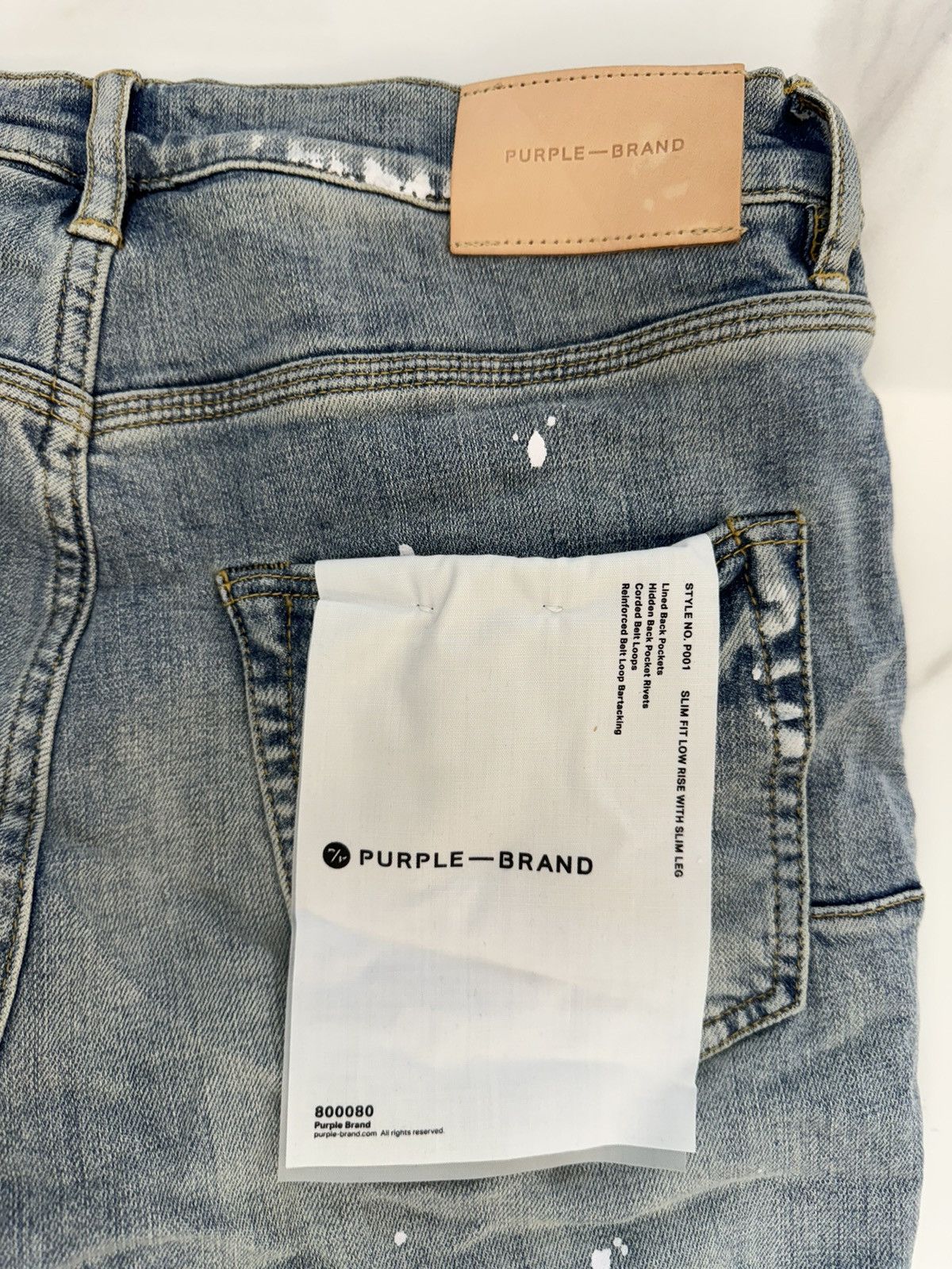 Purple P001 Light Indigo Paint Size US 31 - 8 Thumbnail
