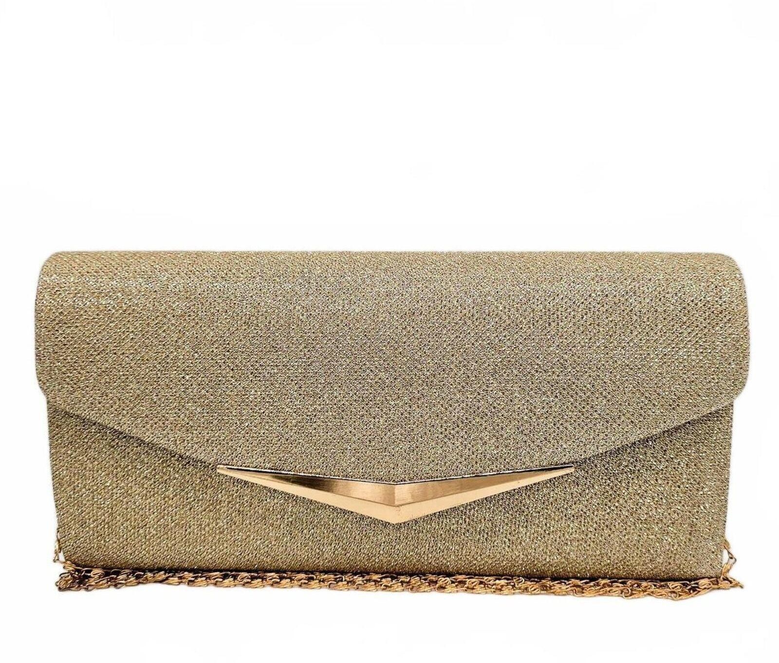 Genetic Manipulation Shinichiro Kuriya Elegant Gold-Tone Evening Clutch Bag with Chain Strap Size ONE SIZE - 3 Thumbnail