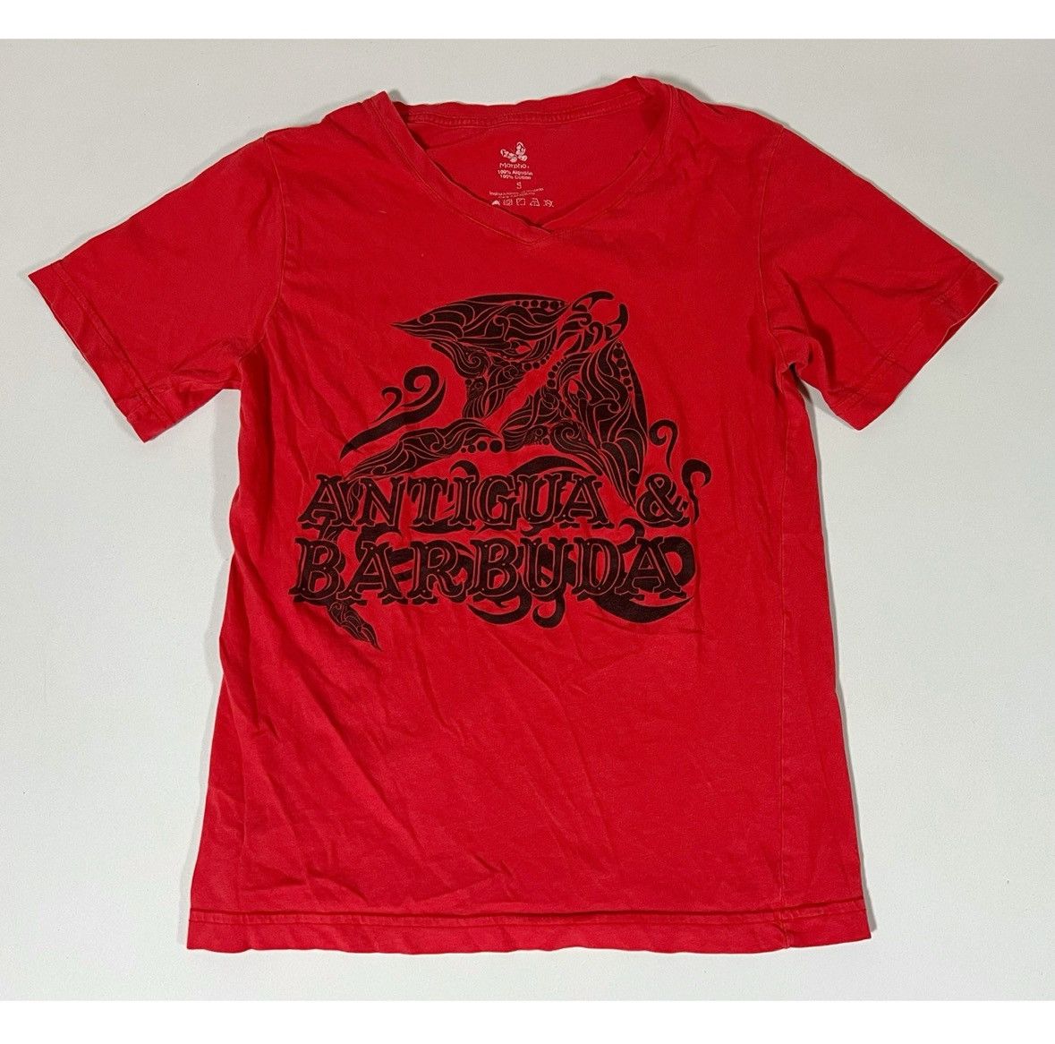 Vintage Red Black ‘Antigua Barbuda’ Graphic T-Shirt Top Tee Size S♥️✨ Size US S / EU 44-46 / 1 - 1 Thumbnail