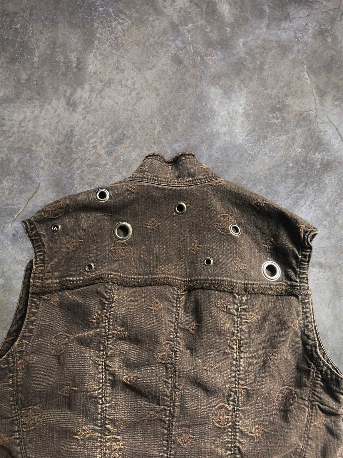 Rick Owens Japanese archive denim eyelet vest Size S / US 4 / IT 40 - 3 Thumbnail