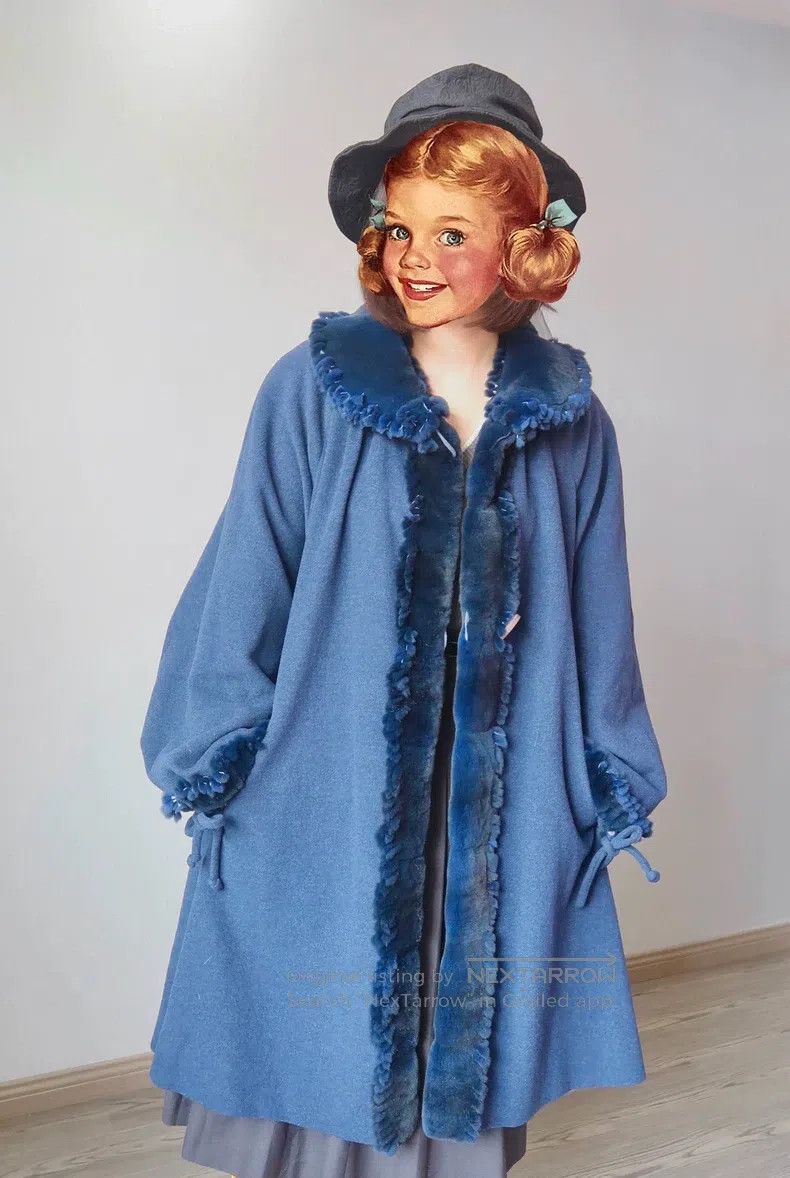 Fendi Vintage Totoro fur blend reversible cashmere coat