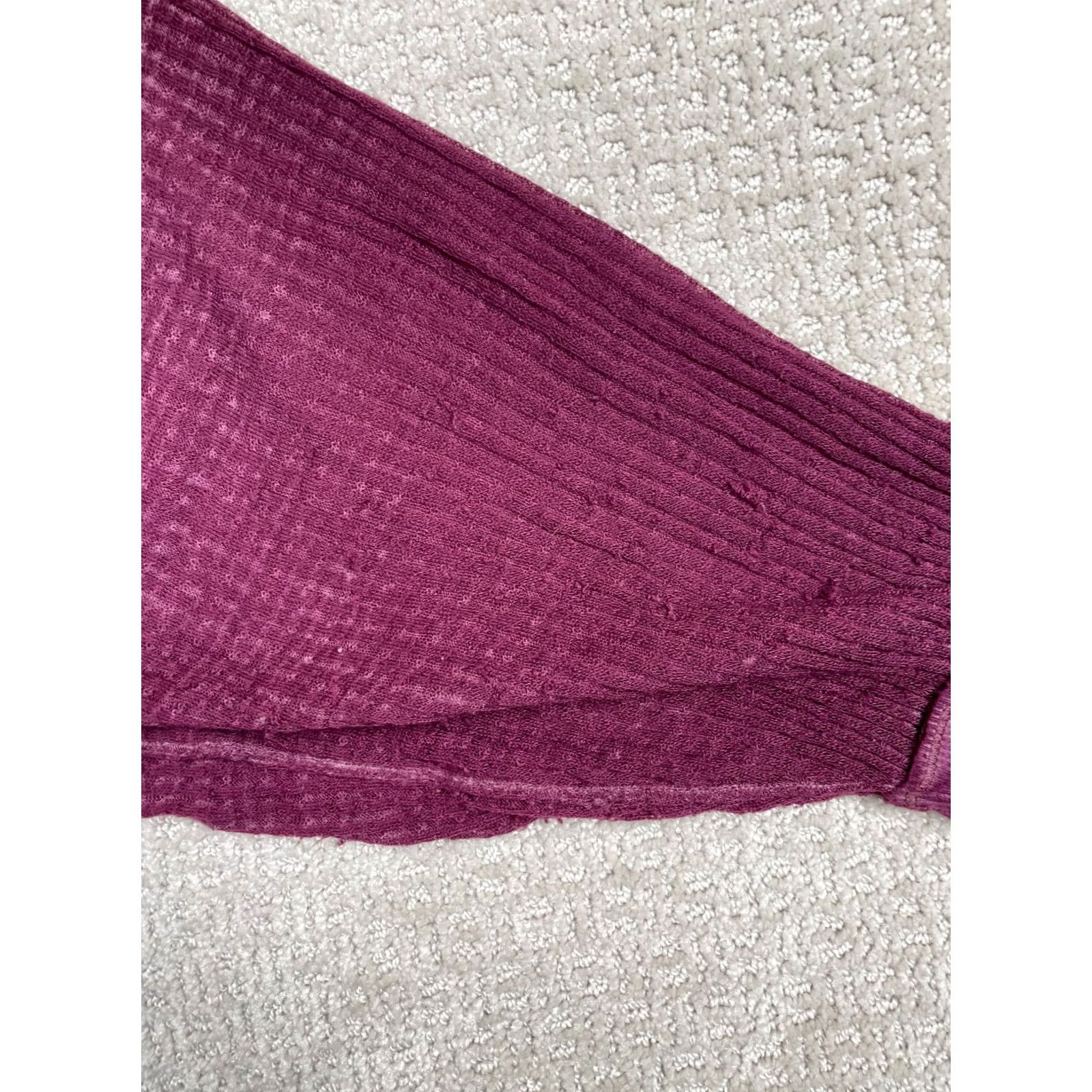 Vintage We The Free Sweater Womens Small Purple Southside Thermal V Neck Peasant Top Size S / US 4 / IT 40 - 7 Thumbnail
