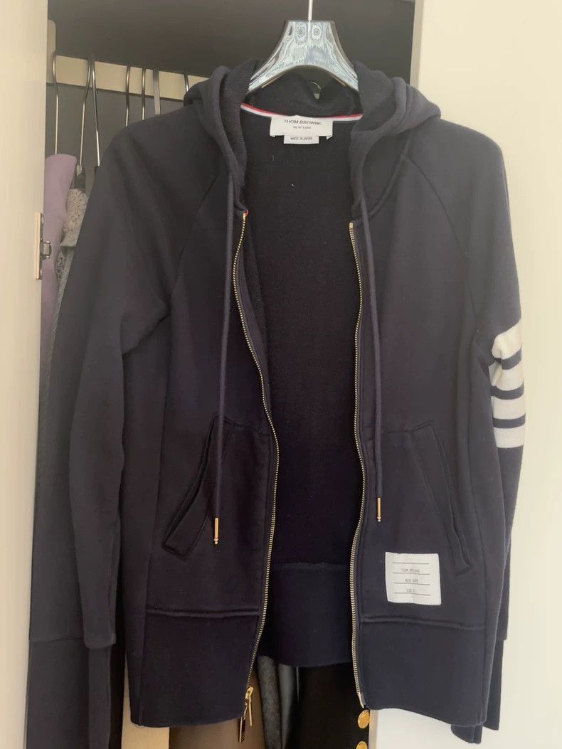 Thom Browne Thom Browne Blue zippered hoodie Size US XS / EU 42 / 0 - 1 Thumbnail